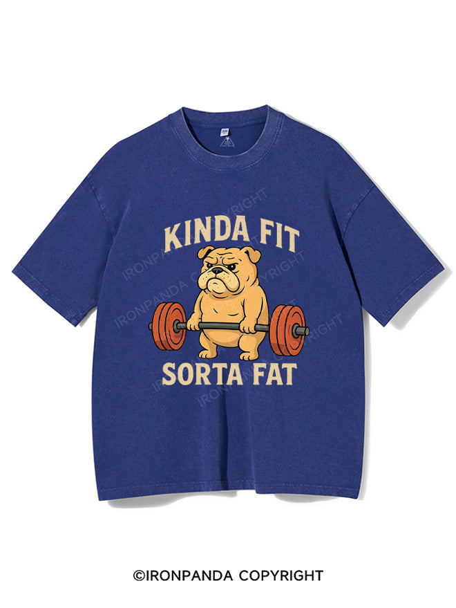 Kinda Fit Sorta Fat Dog Washed Gym Shirt
