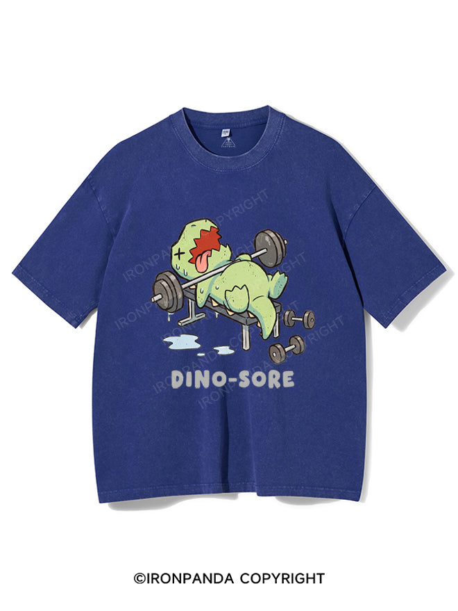 DINO-SORE FUNNY Washed Gym Shirt