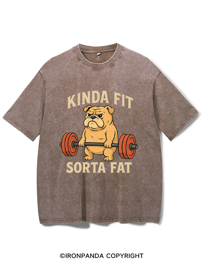 Kinda Fit Sorta Fat Dog Washed Gym Shirt