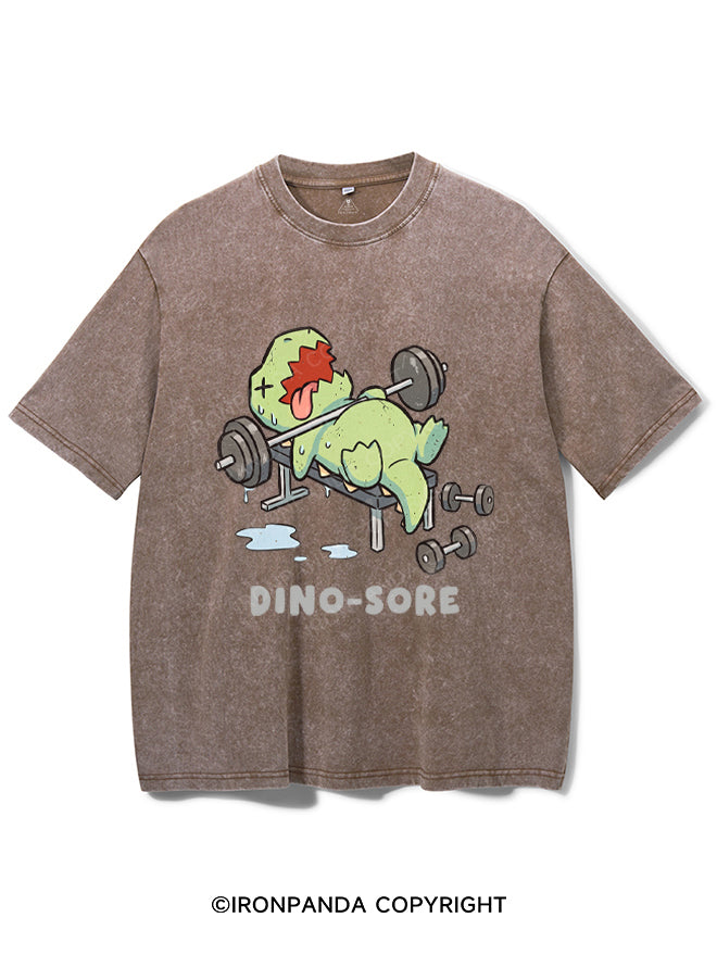 DINO-SORE FUNNY Washed Gym Shirt