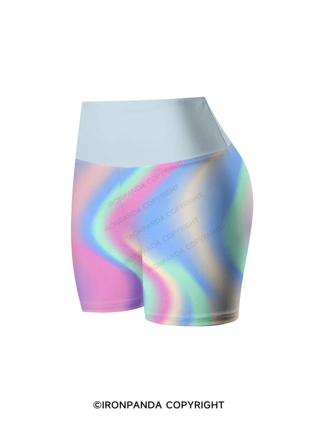 Gradation Printed Yoga Cycling Shorts