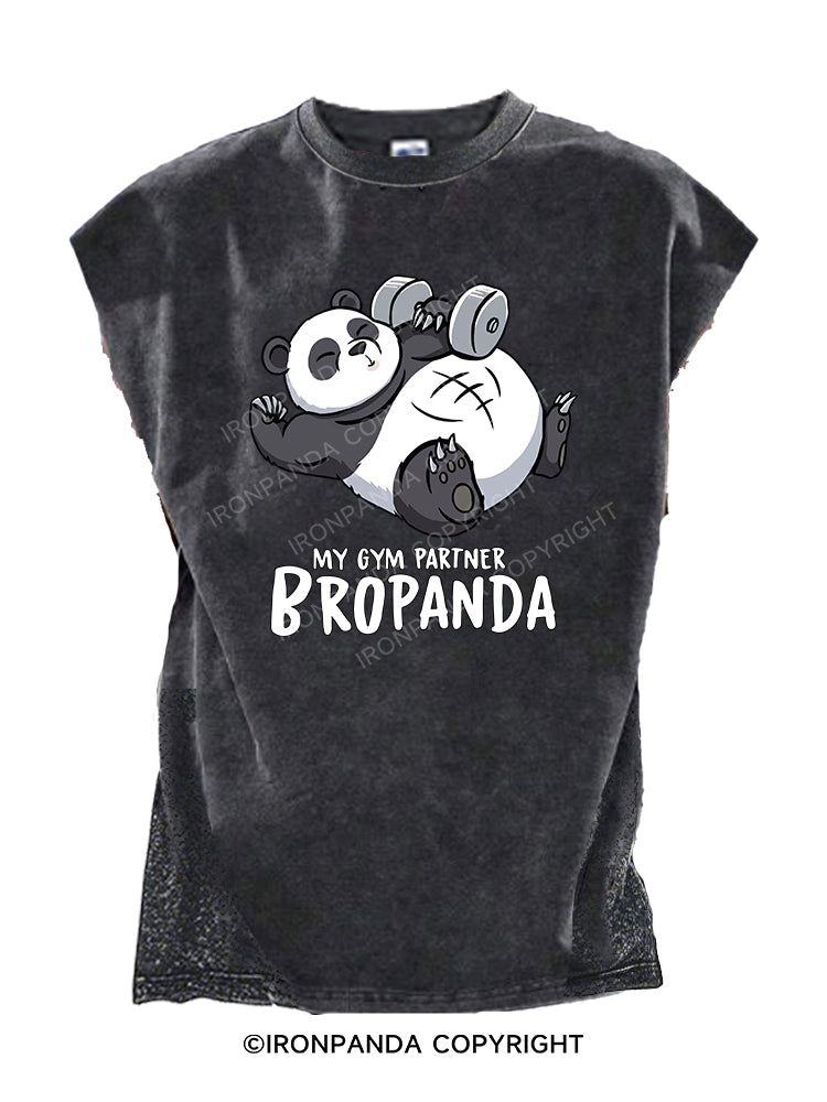 MY GYM PARTNER BROPANDA Cut Off Tank