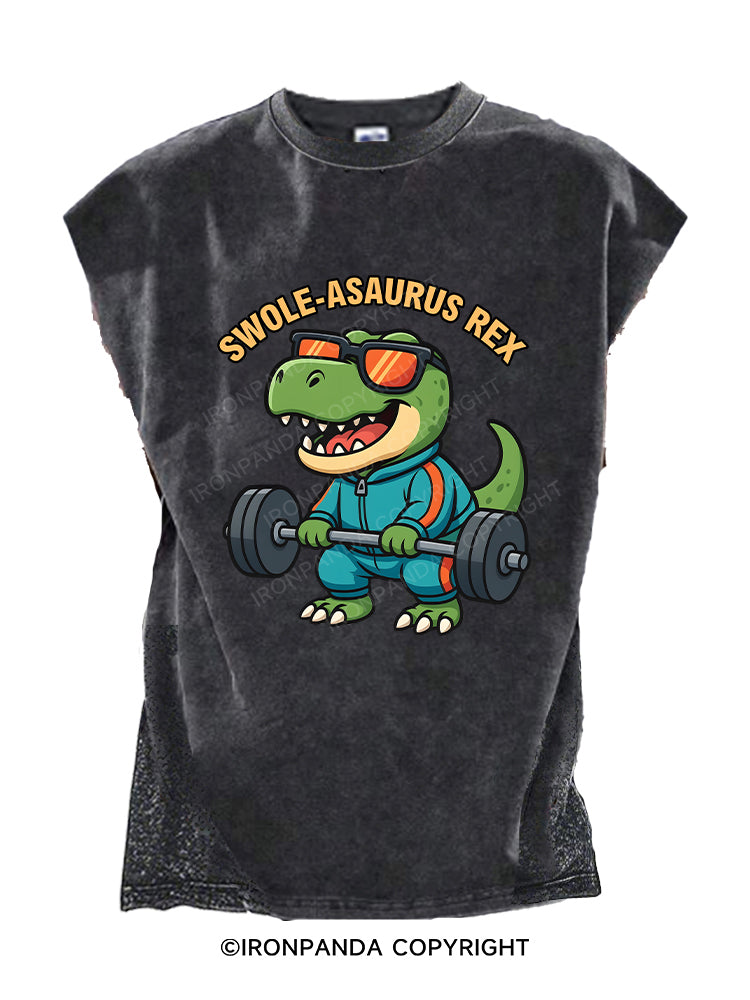 SWOLE-ASAURUS REX Cut Off Tank