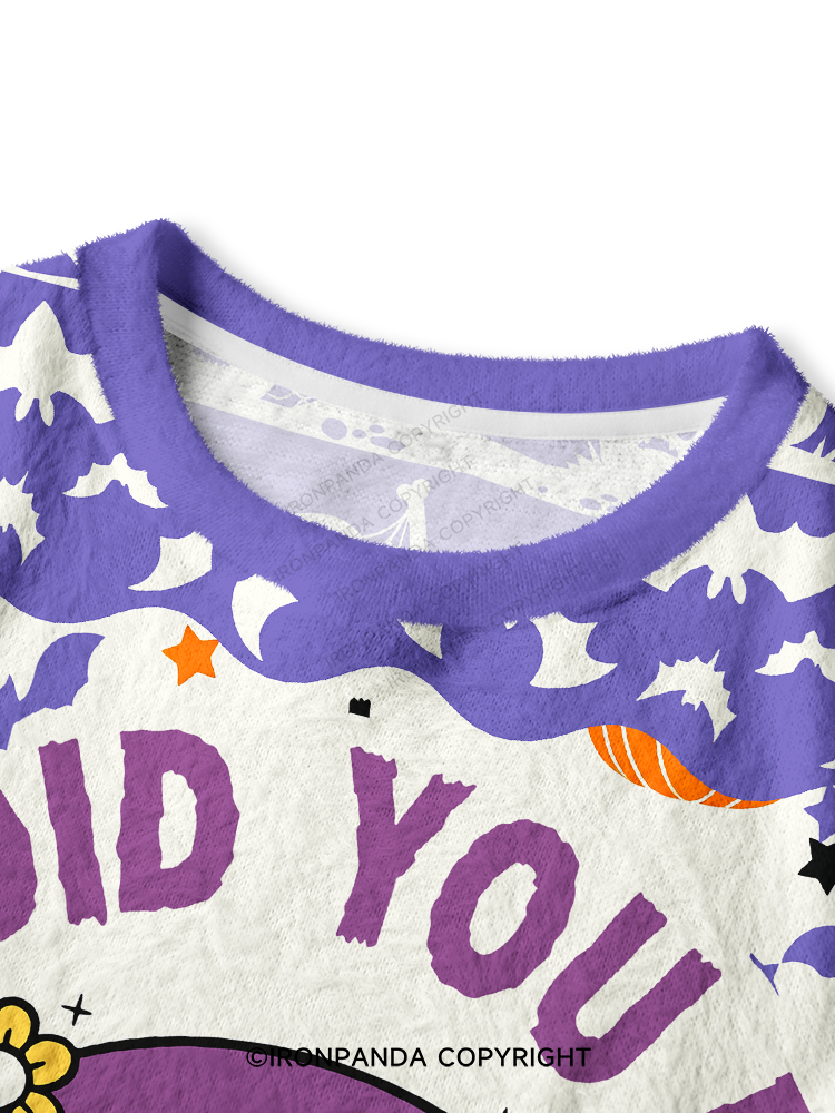 But Did You Die Funny Goth Skull Crop Ugly Sweater