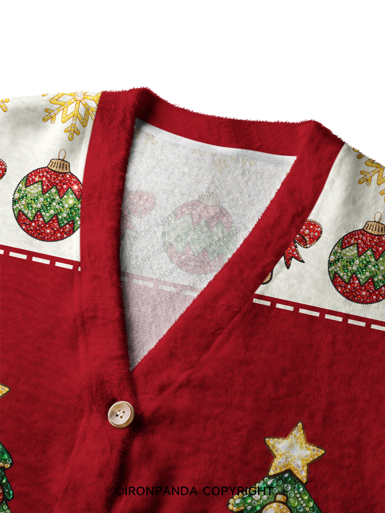 SPARKLY CHRISTMAS GYM SNOWMAN Ugly Cardigan Sweater