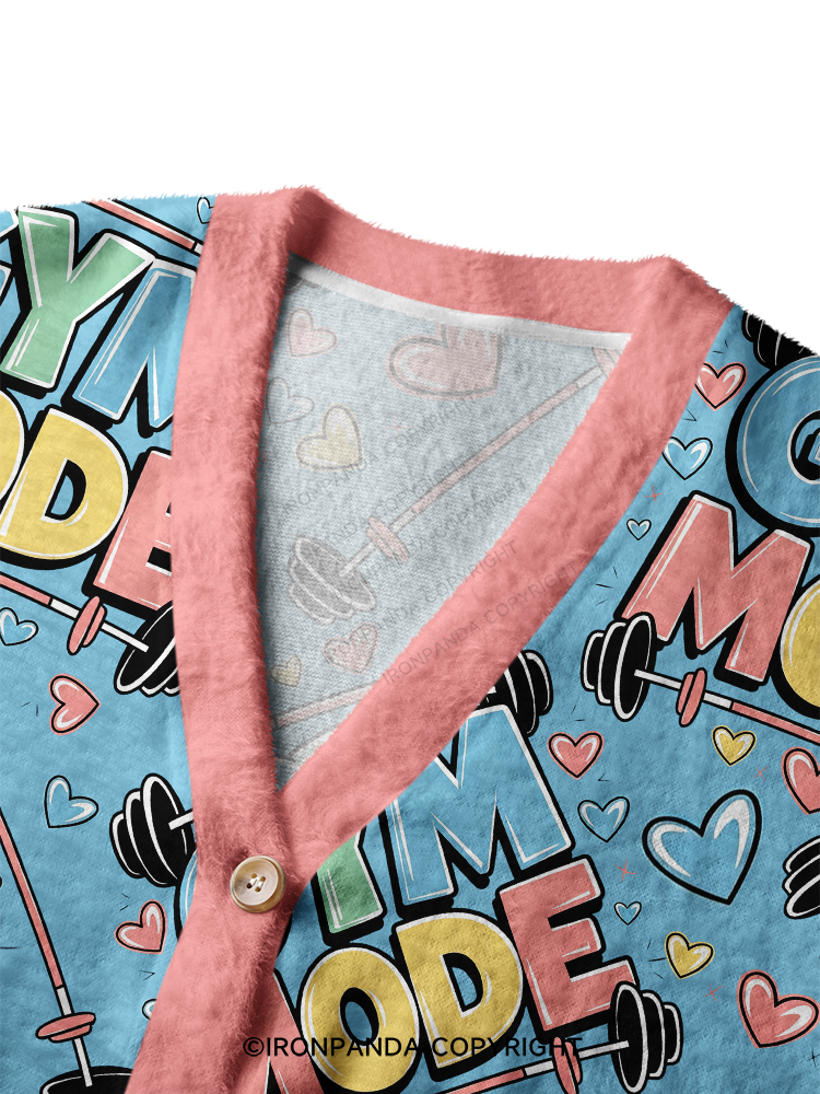 HEART GYM MODE Crop Ugly Cardigan Sweater