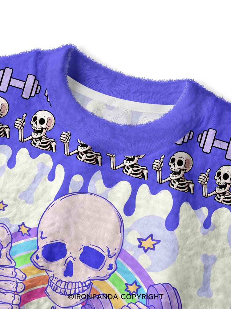 ABSOFUCKINLUTELY GYM Fuzzy Fleece Crop Sweater