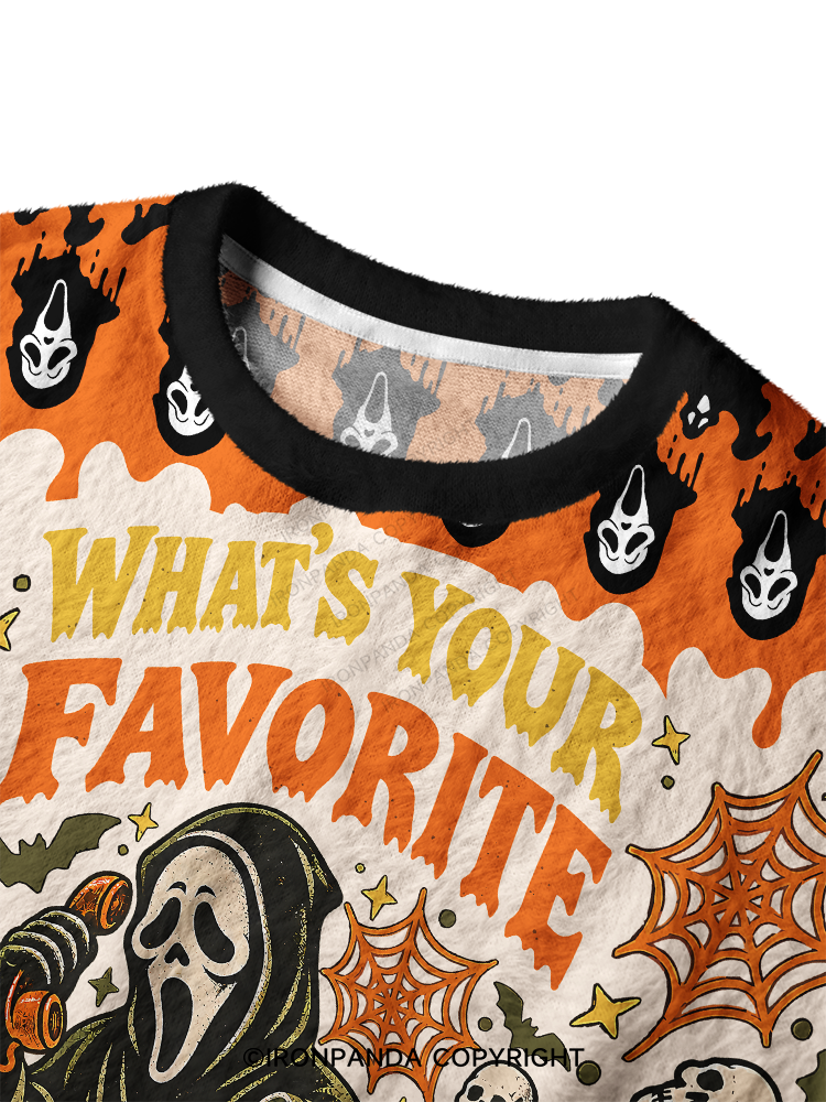 WHAT'S YOUR FAVORITE GYM WORKOUT GYM REAPER Ugly Fuzzy Fleece Sweater