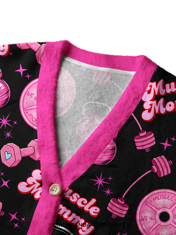 MUSCLE MOMMY Ugly Cardigan Sweater