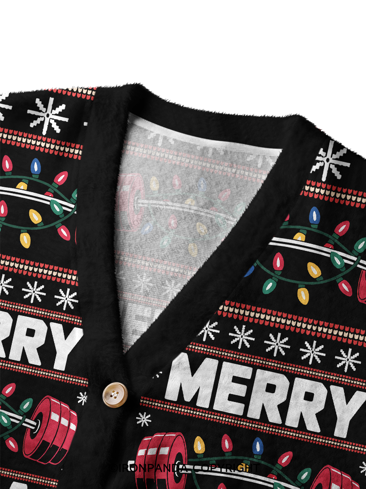 MERRY LIFTMAS XMAS SEASON Ugly Cardigan Sweater