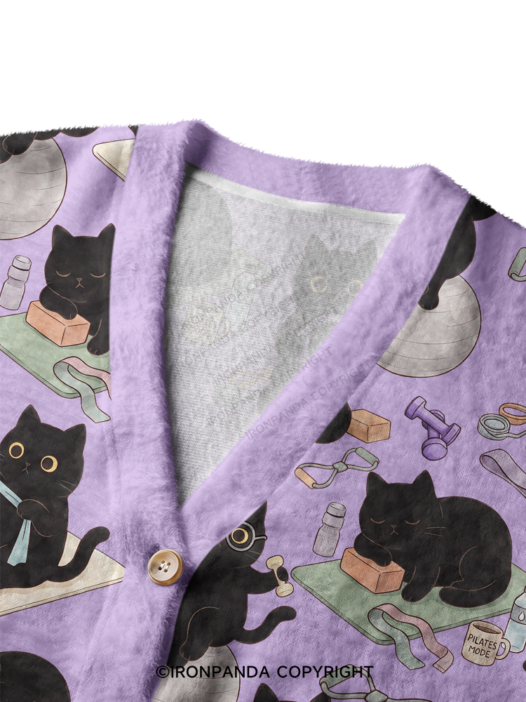 CAT HOME WORKOUT DIARY Ugly Cardigan Sweater