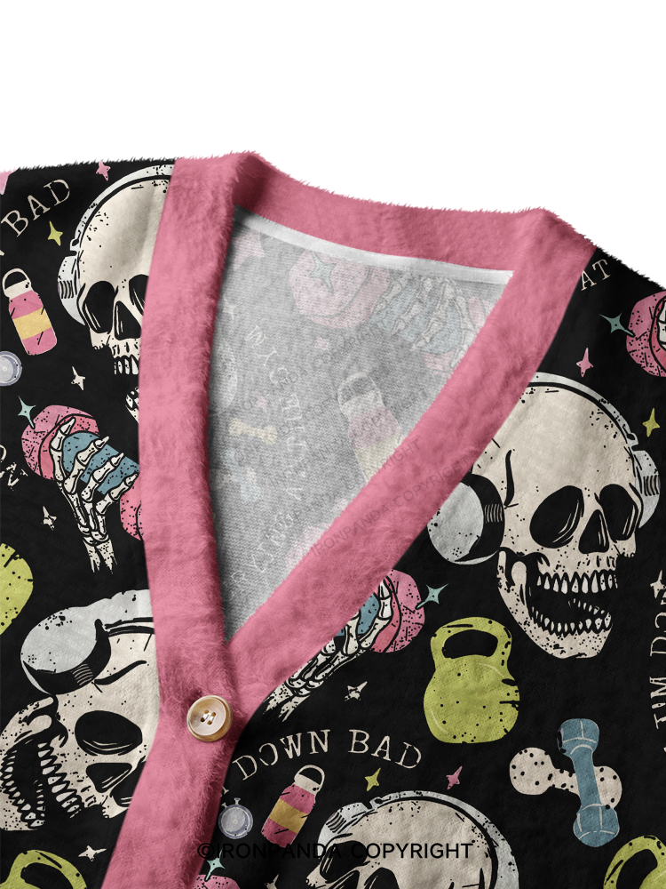 MELTDOWN SKULL GYM Ugly Cardigan Sweater
