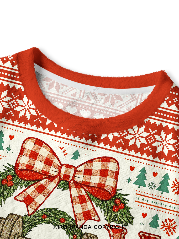 JOY TO THE GYM Crop Ugly Sweater