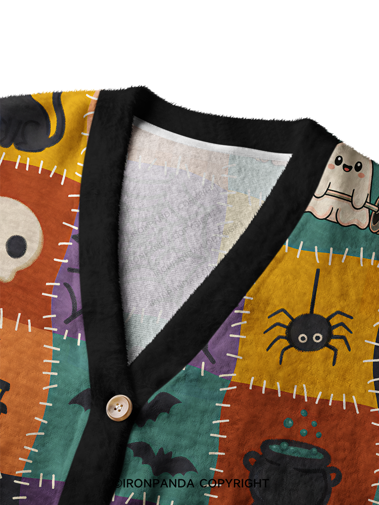 GHOST LIFTING AND BLACK CAT MAGIC Ugly Cardigan Sweater