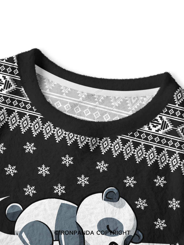 No. You do it panda Crop Ugly Sweater