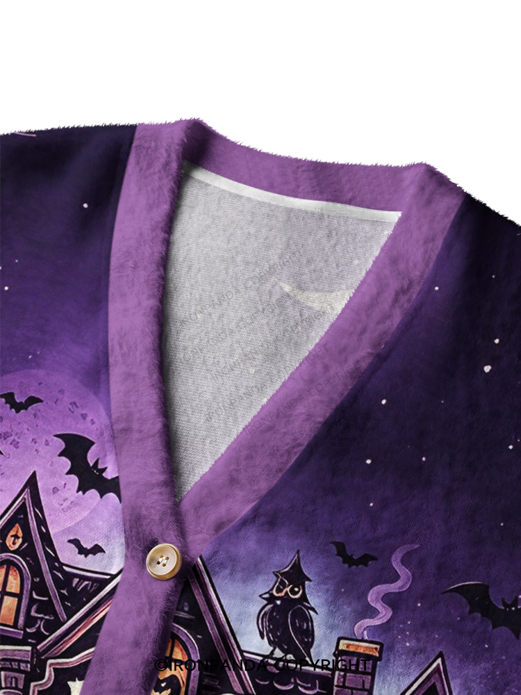 Haunted Gym Ugly Cardigan Sweater