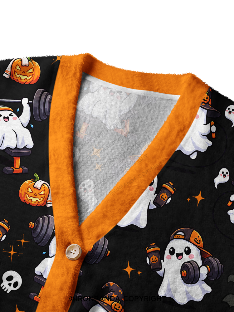 Funny Ghost Fitness Ugly Cardigan Sweater