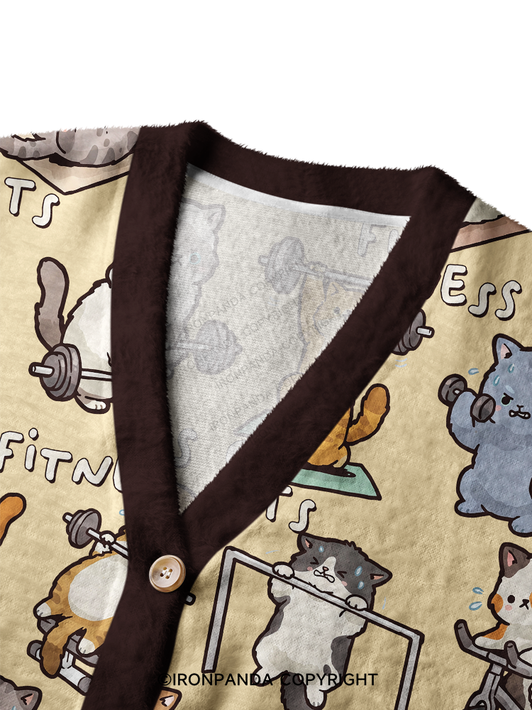 FITNESS Cats Ugly Cardigan Sweater