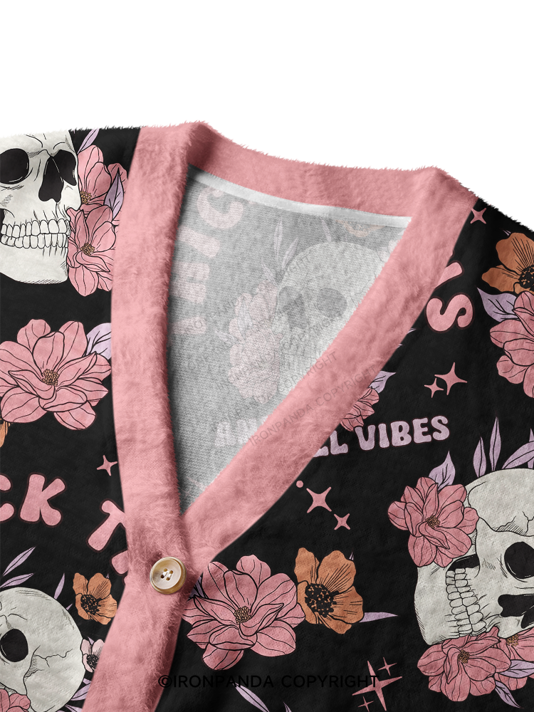 THICK THIGH AND CHILL VIBES Ugly Cardigan Sweater