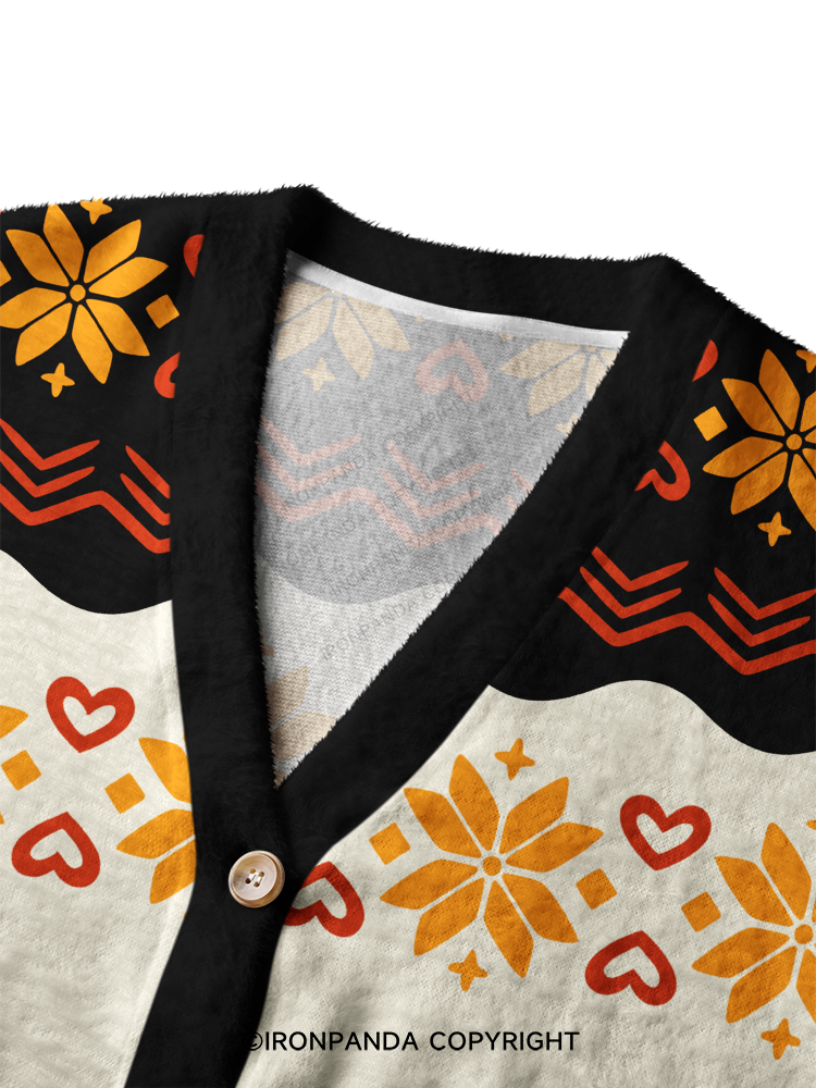 BRUH CAT Crop Ugly Cardigan Sweater