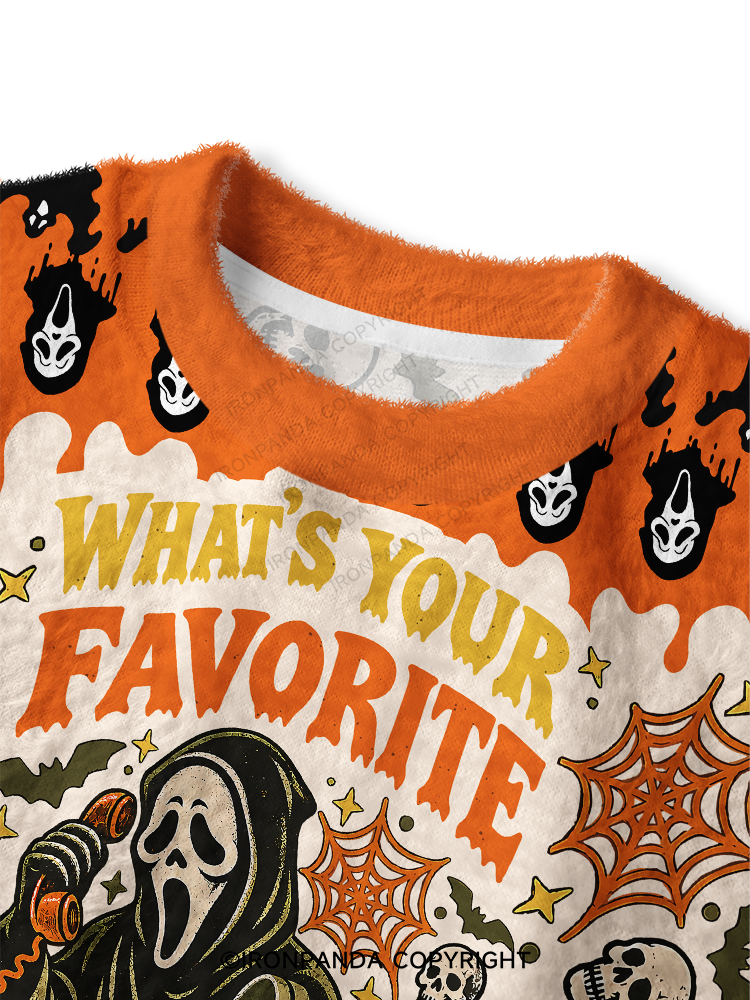 WHAT'S YOUR FAVORITE GYM WORKOUT GYM REAPER Fuzzy Fleece Crop Sweater