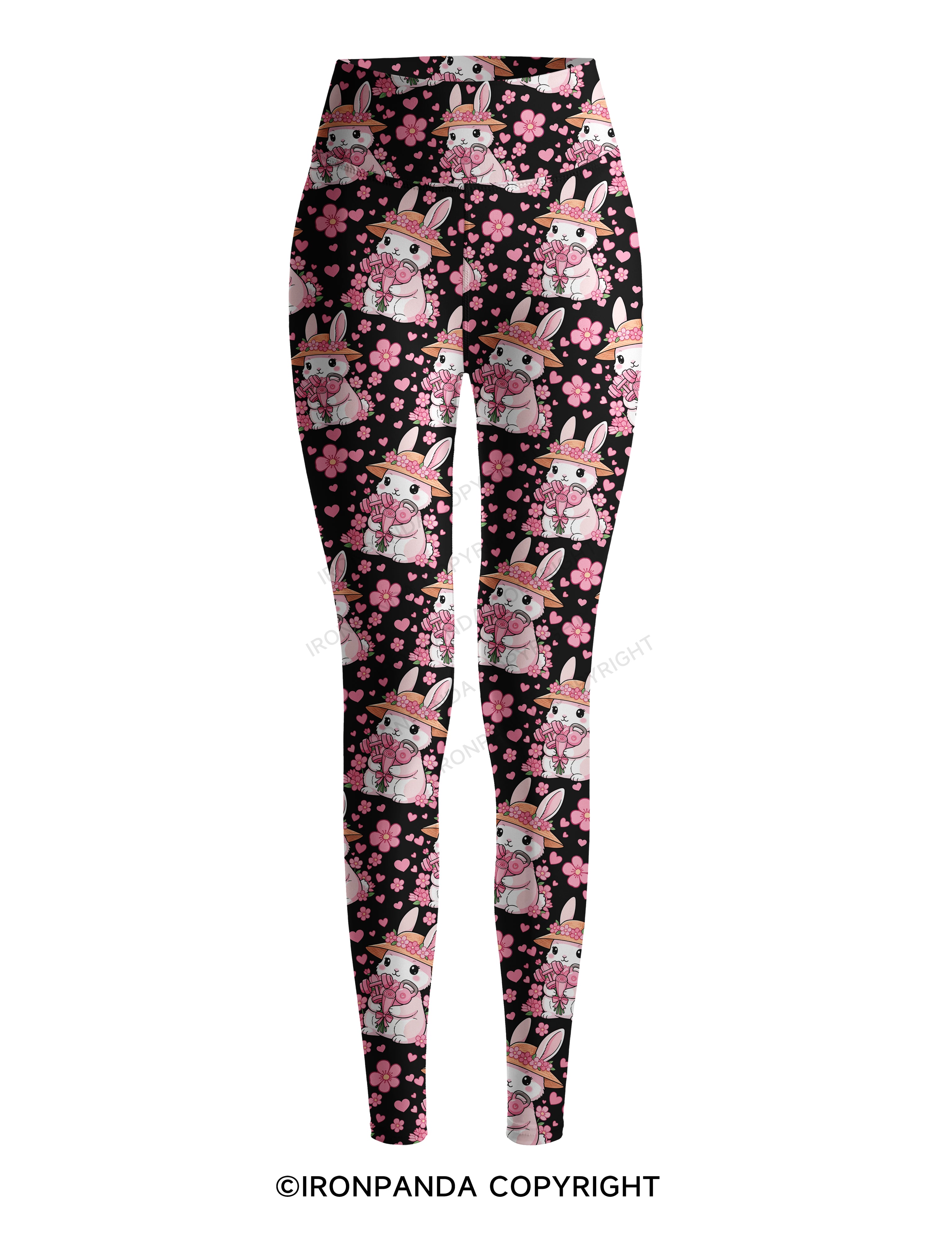 Bunny Gains Printed Yoga Pants
