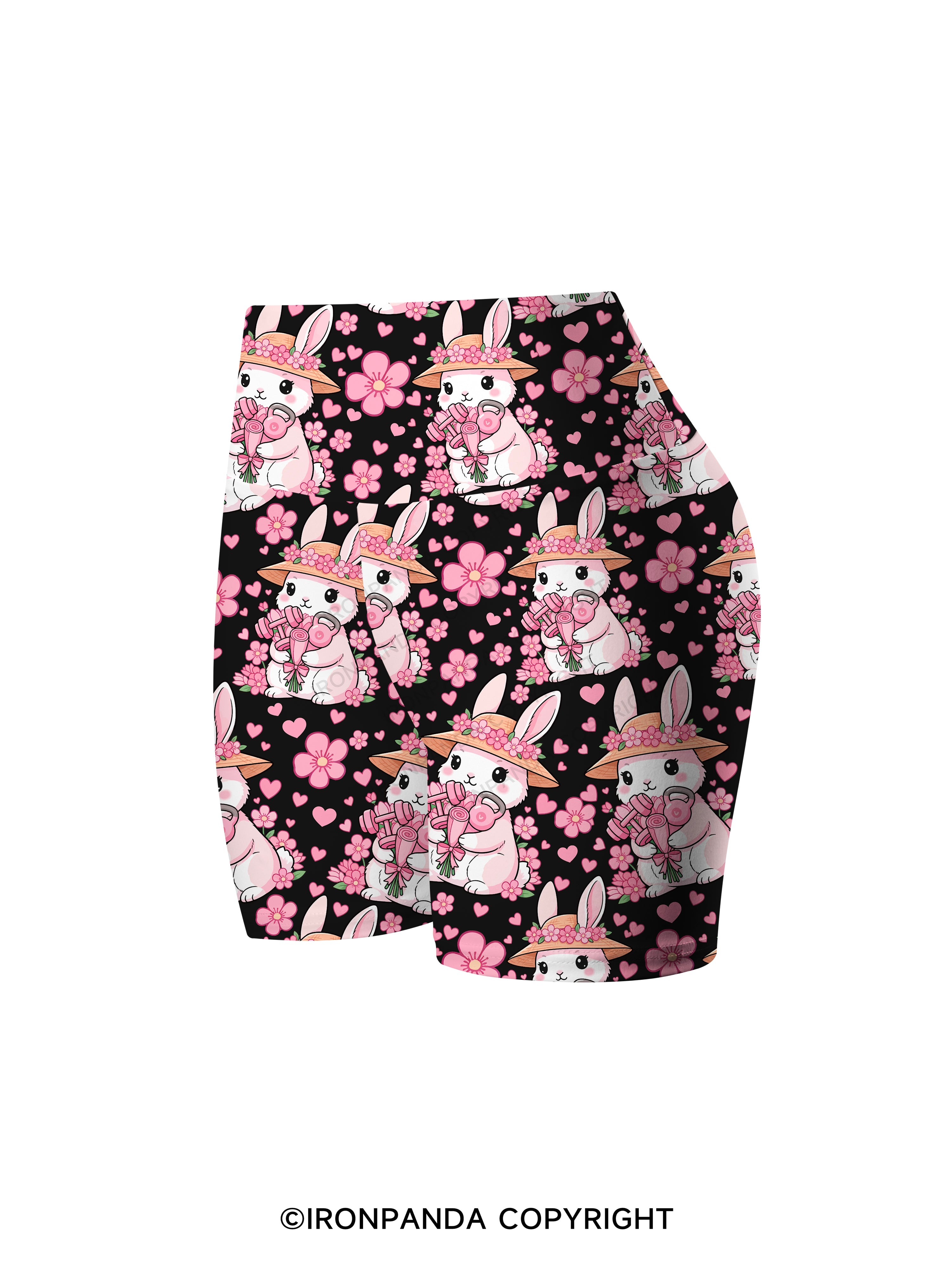 Bunny Gains Printed Yoga Cycling Shorts