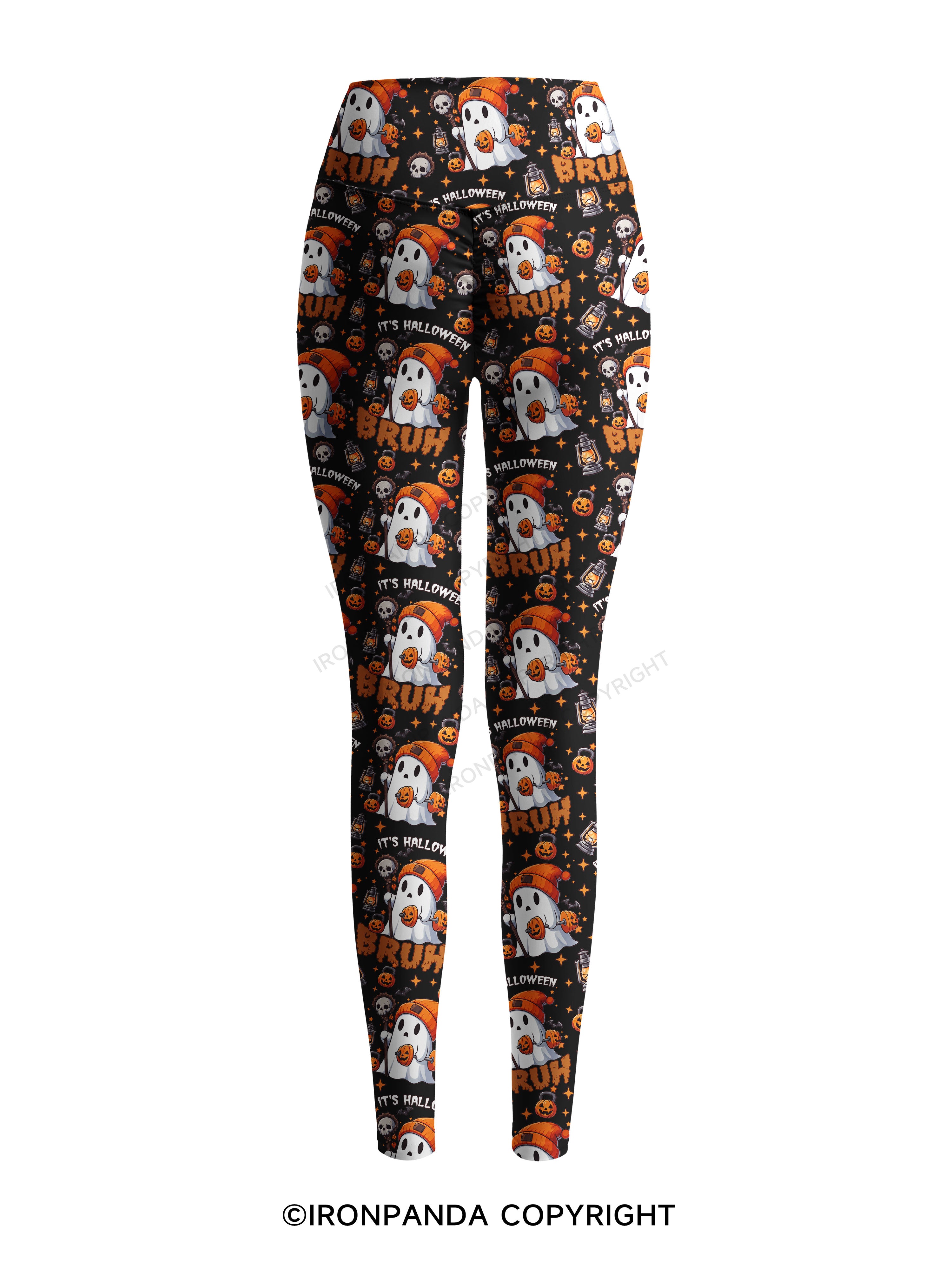 IT'S HALLOWEEN BRUH Printed Yoga Pants