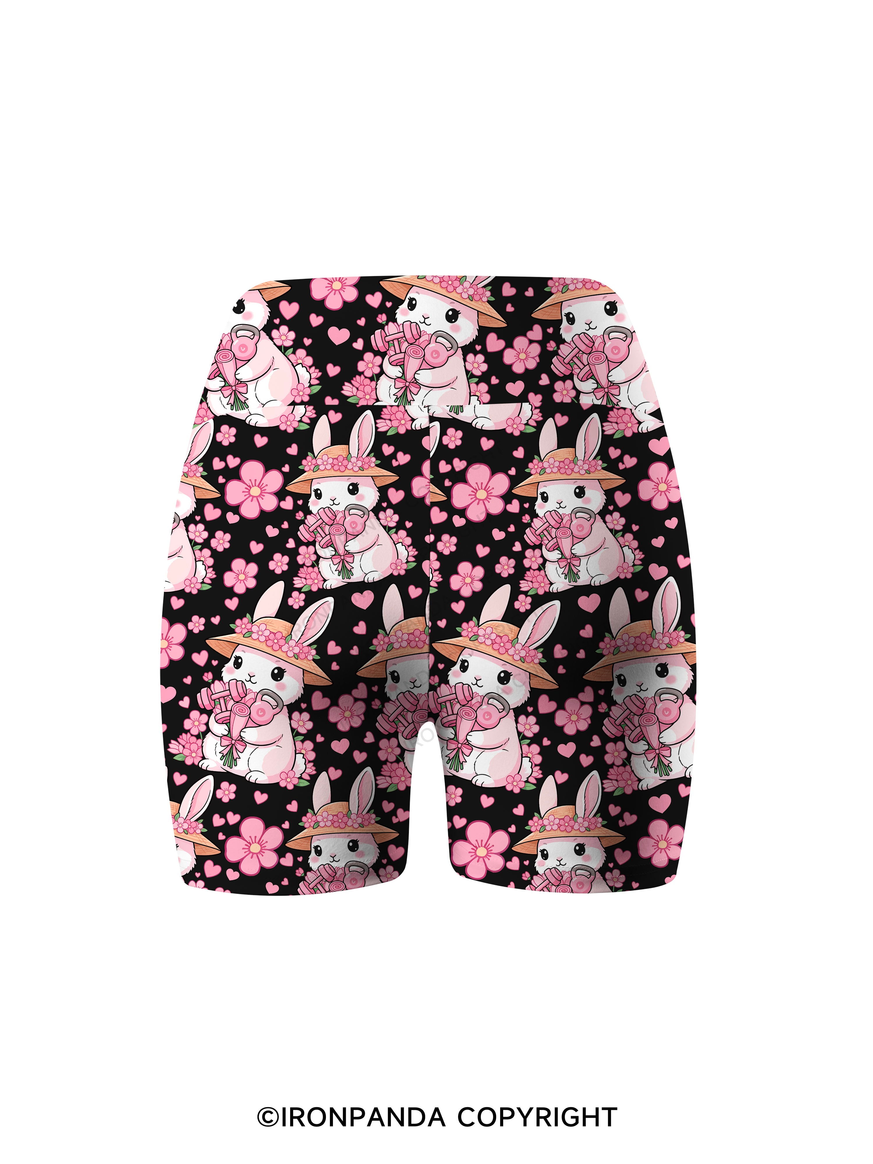 Bunny Gains Printed Yoga Cycling Shorts