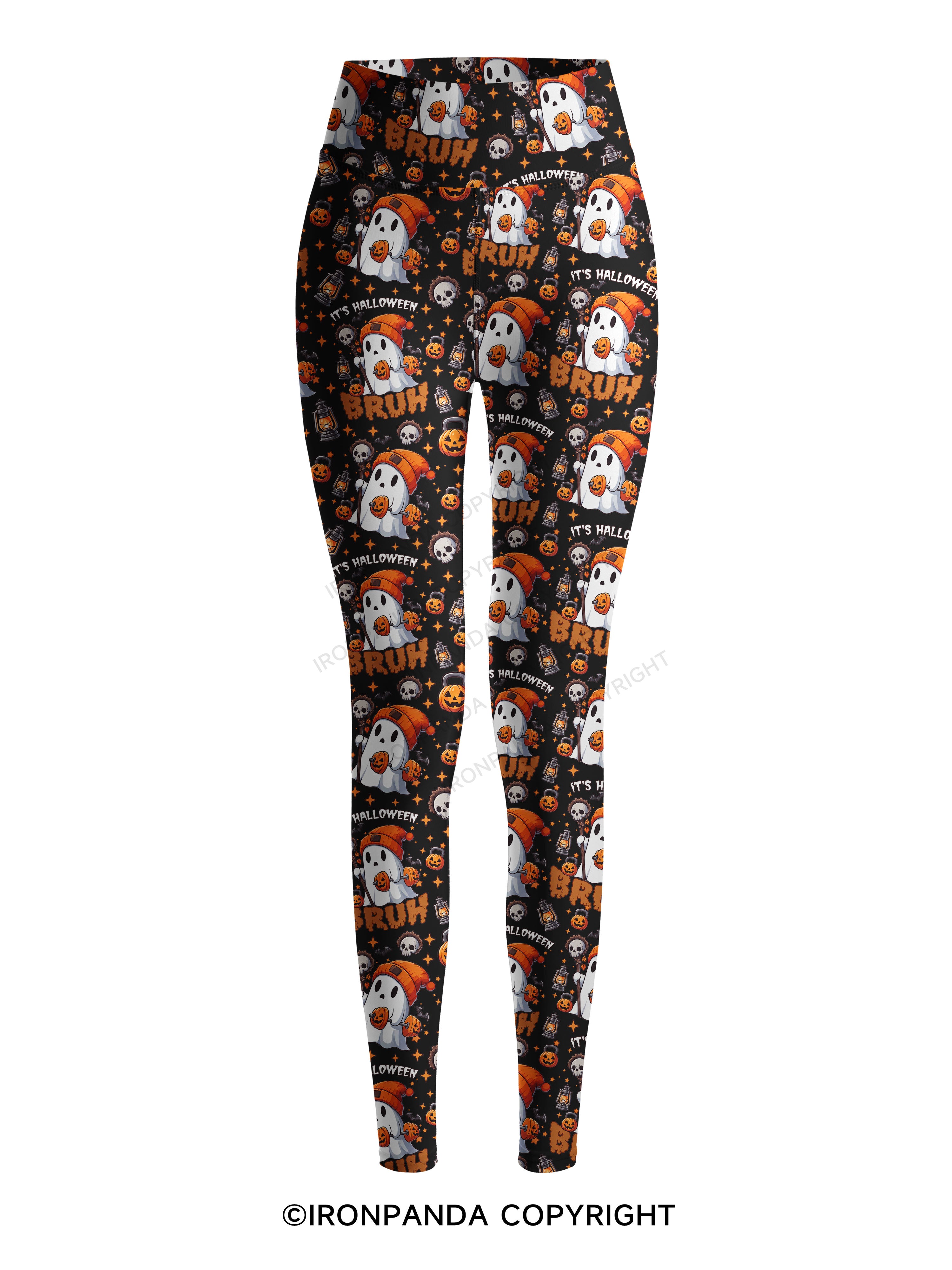 IT'S HALLOWEEN BRUH Printed Yoga Pants