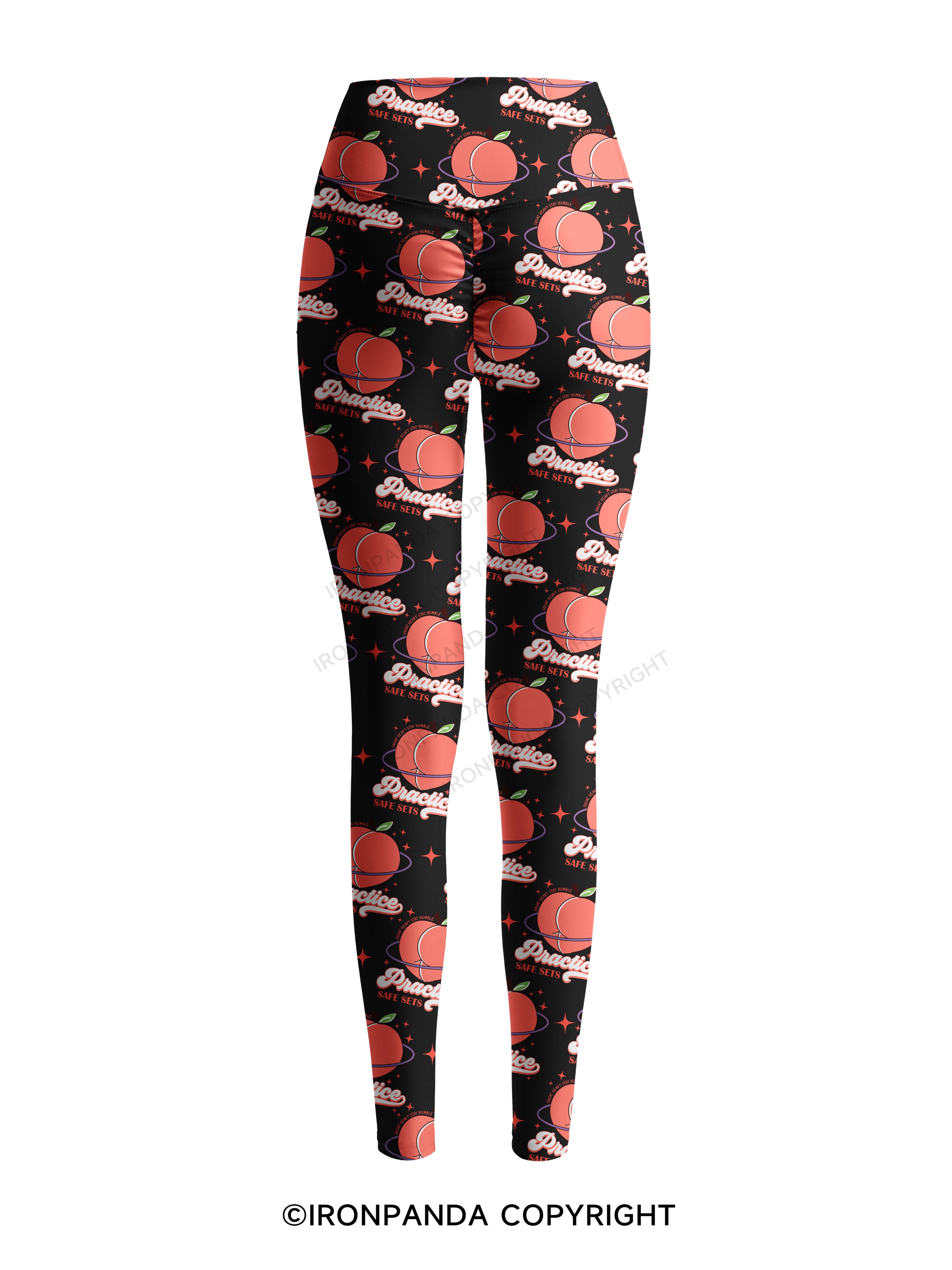 Practice Safe Sets Printed Yoga Pants