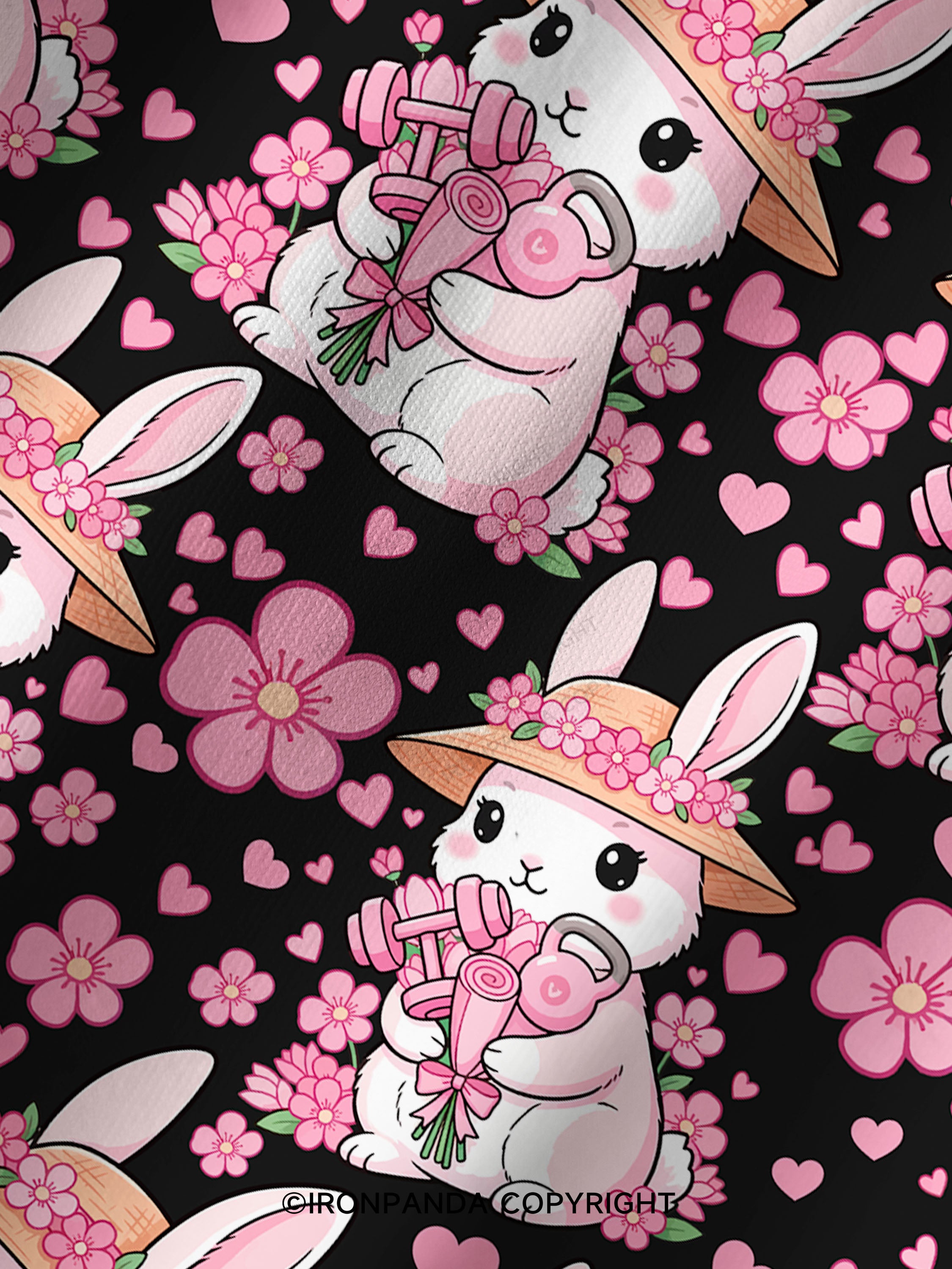 Bunny Gains Print Printed Yoga Shorts