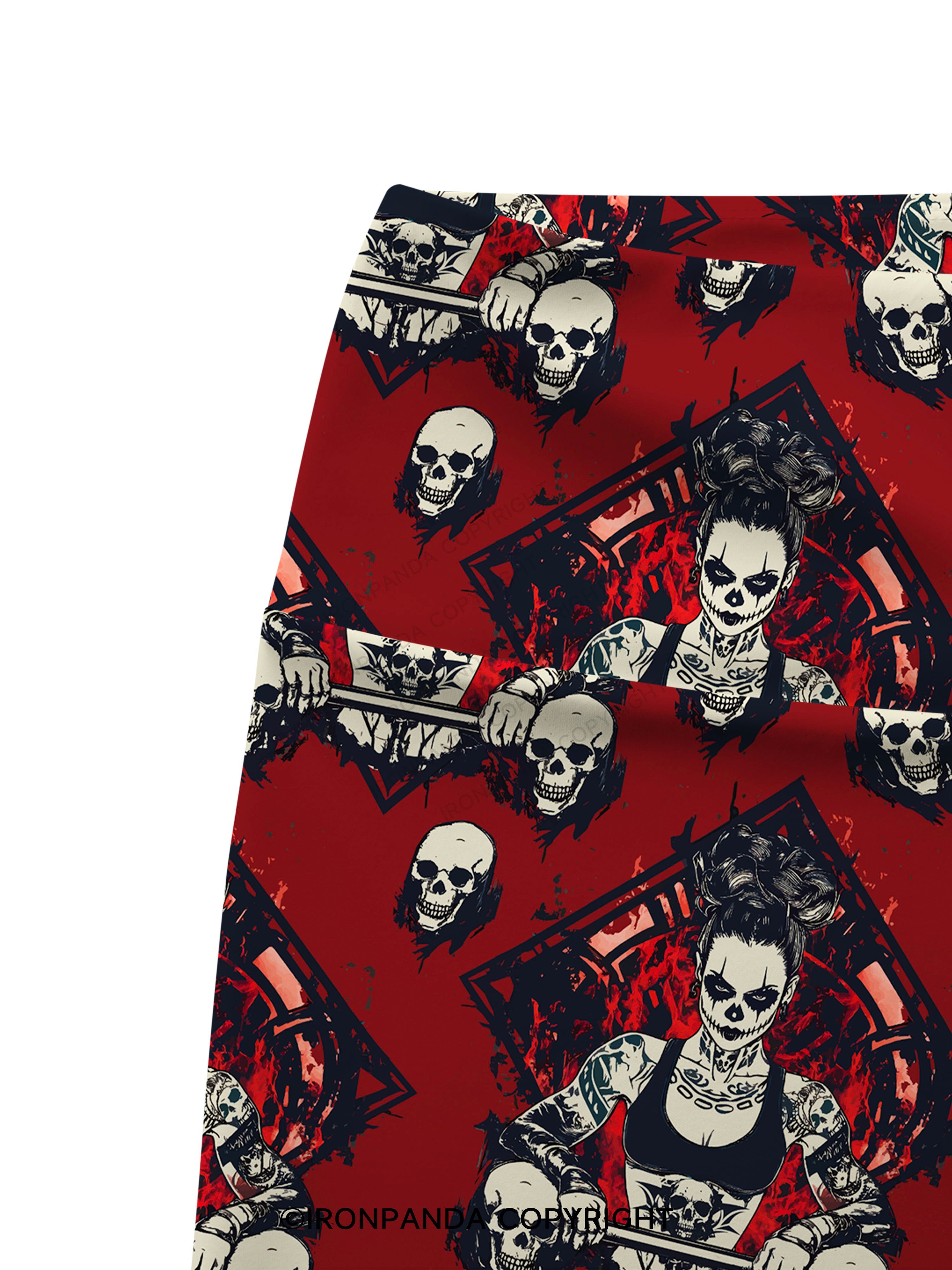 HEAVY LIFTS, DARK VIBES Printed Yoga Cycling Shorts