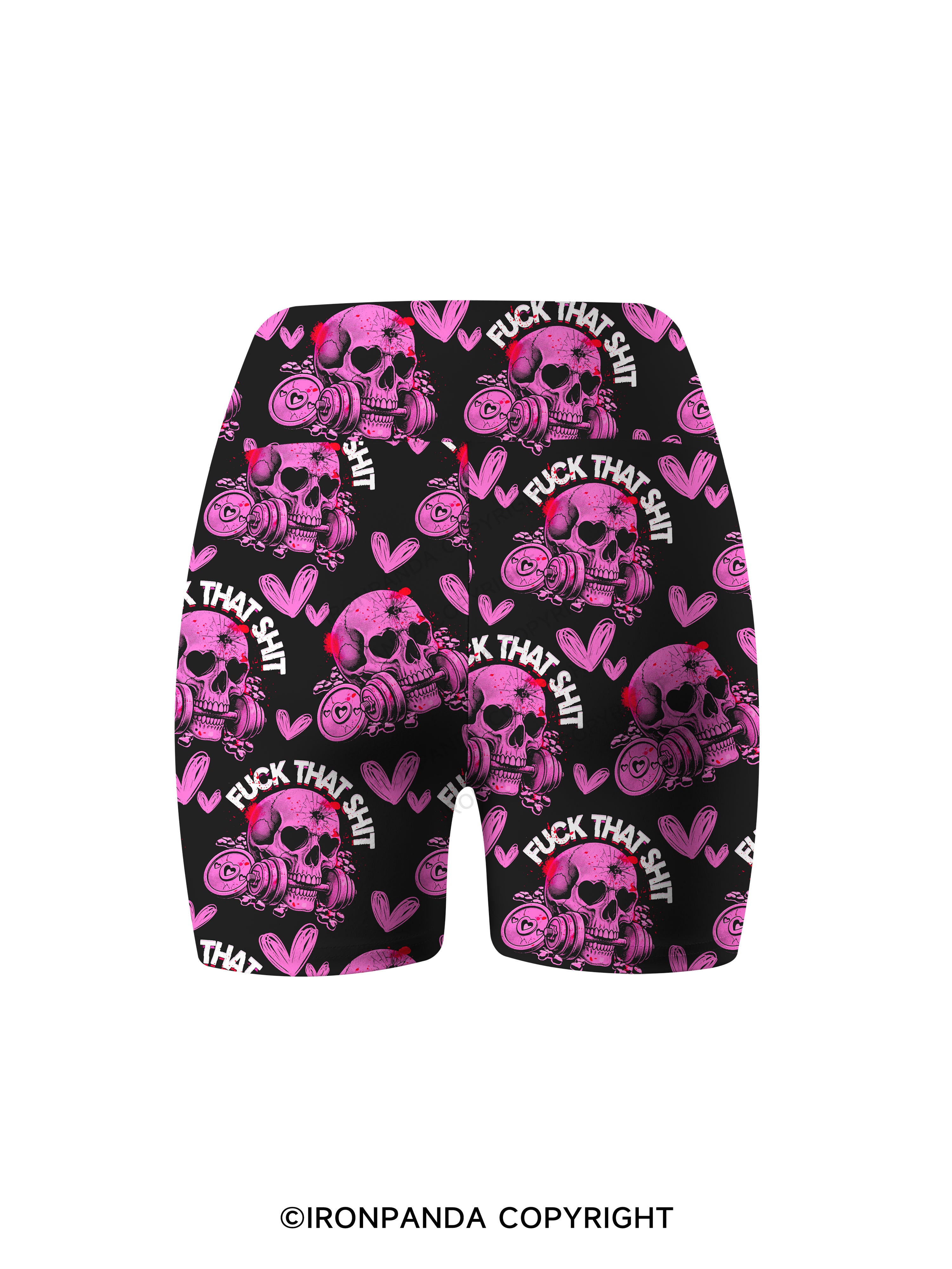 FUCK THAT SHIT Printed Yoga Cycling Shorts