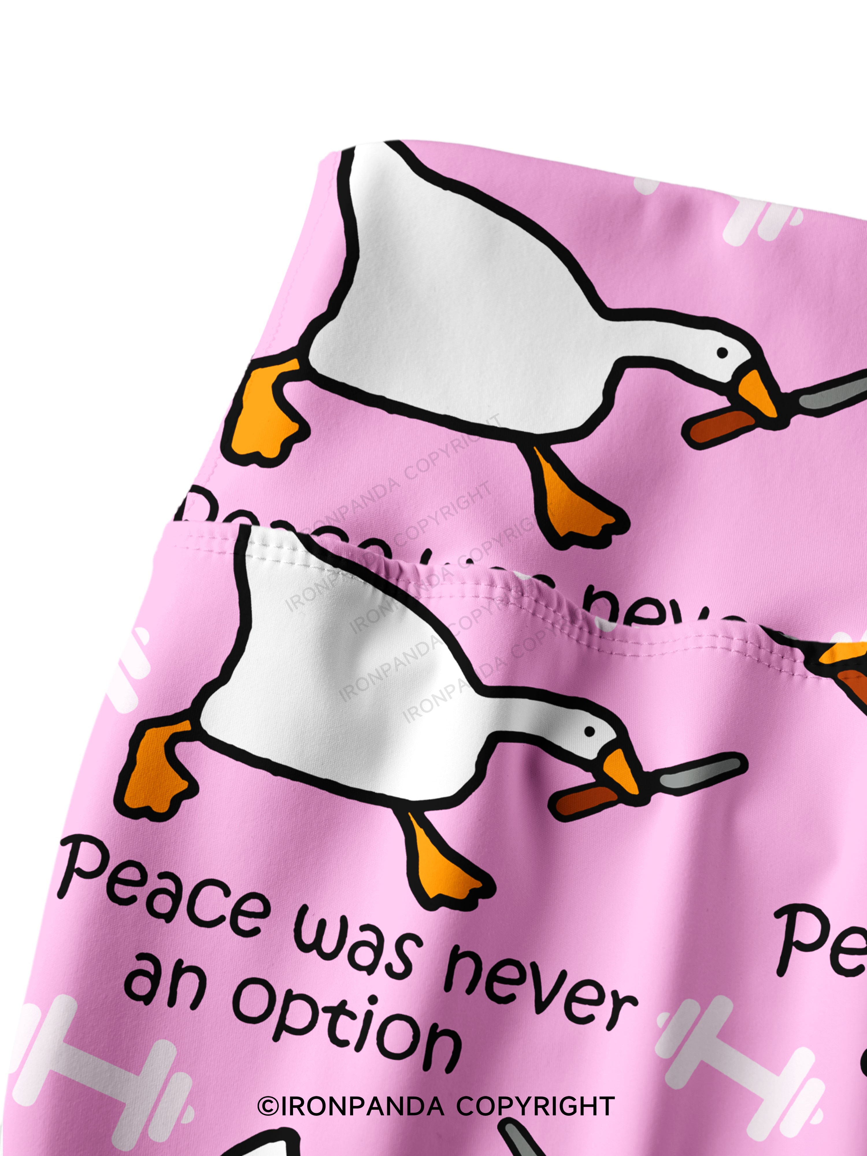 peace was never an option Printed Yoga Pants