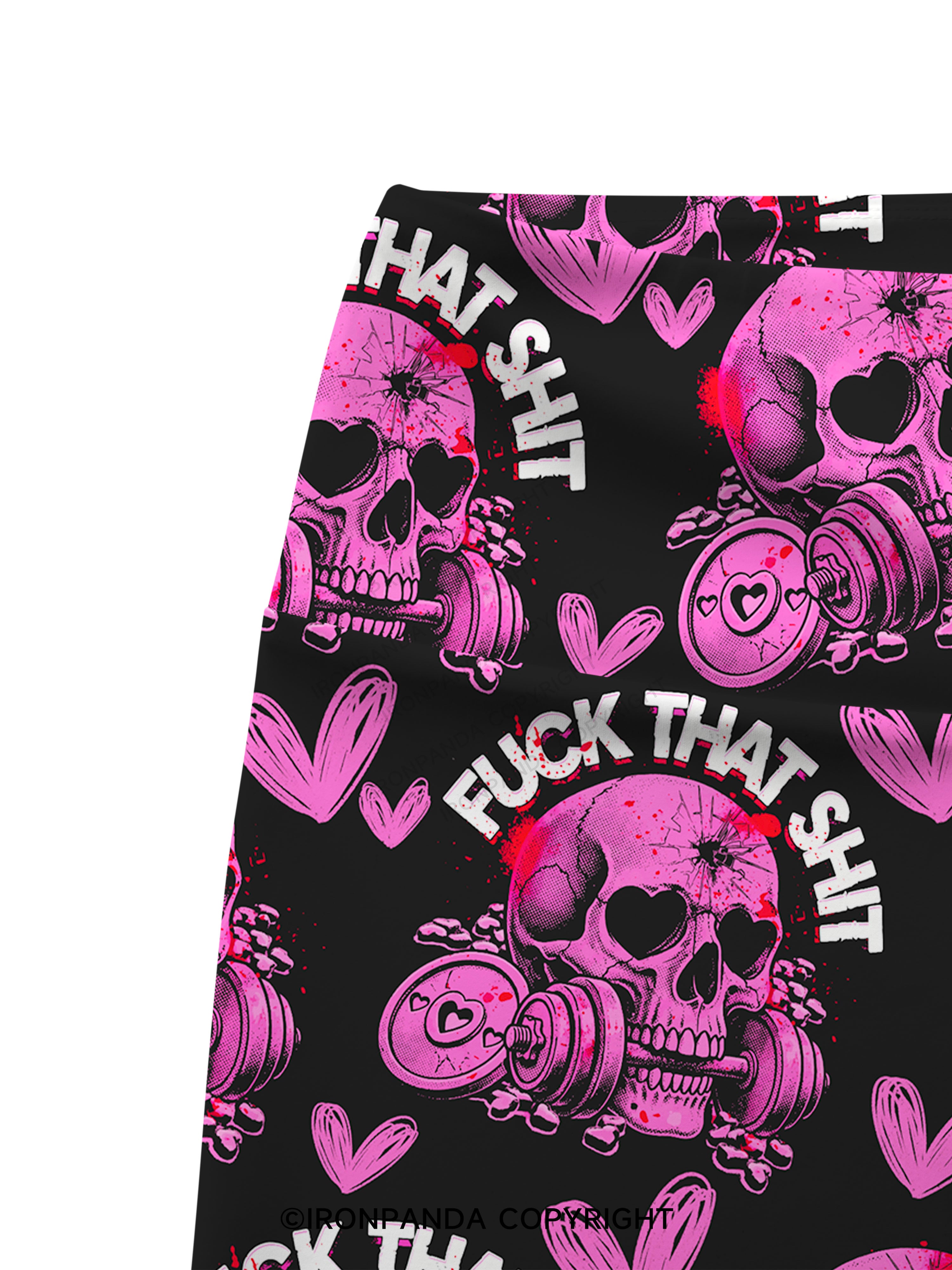 FUCK THAT SHIT Printed Yoga Cycling Shorts