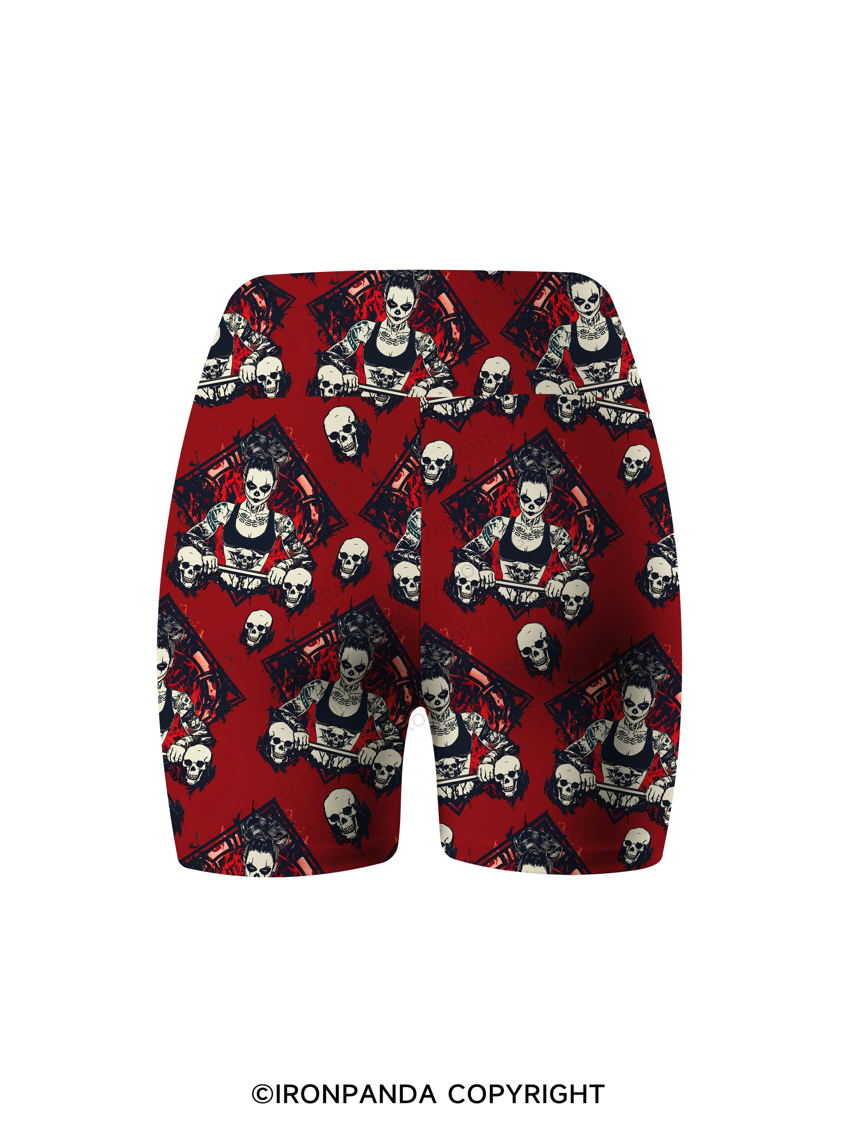 HEAVY LIFTS, DARK VIBES Printed Yoga Cycling Shorts