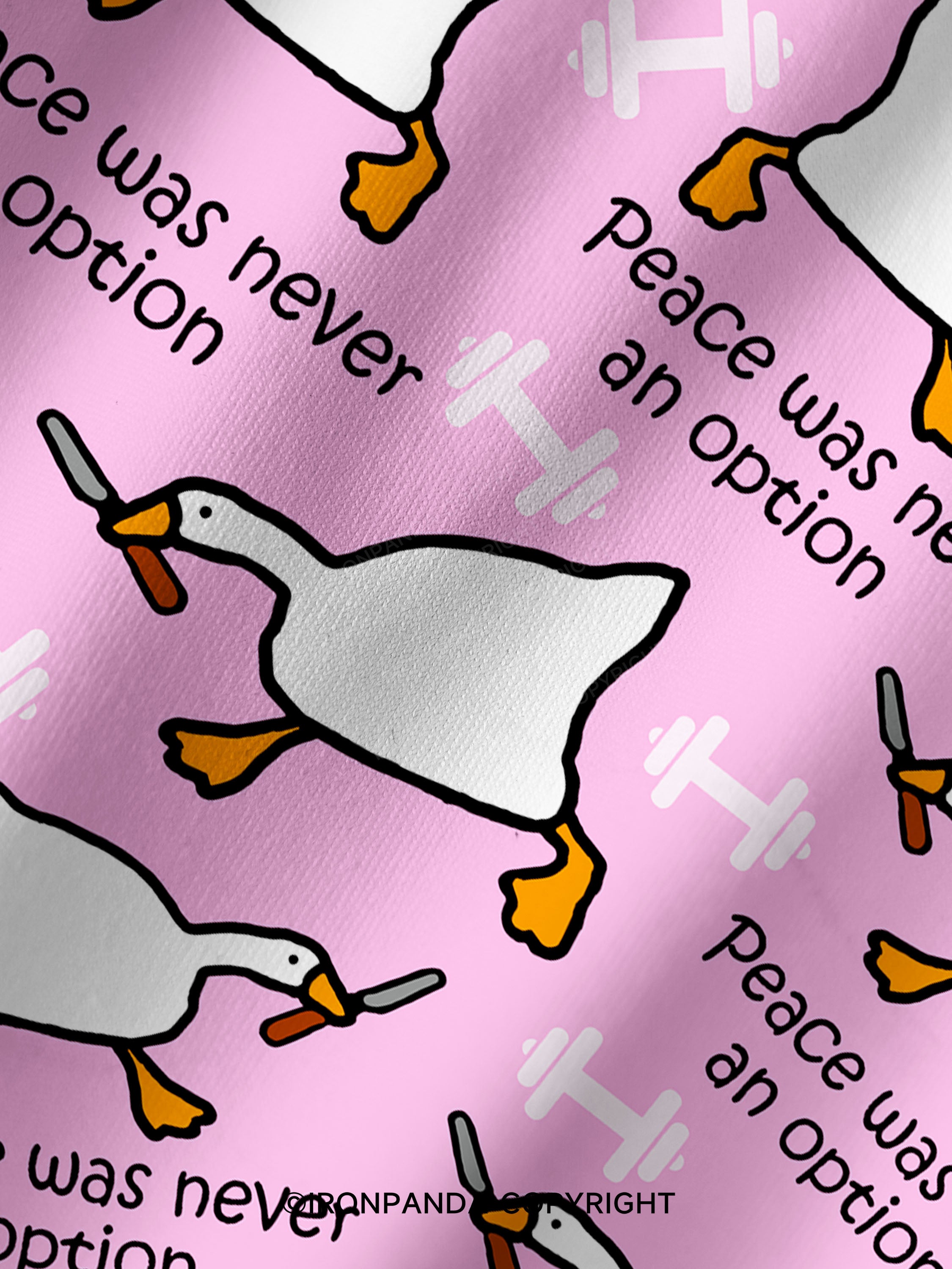 peace was never an option Print Printed Yoga Shorts