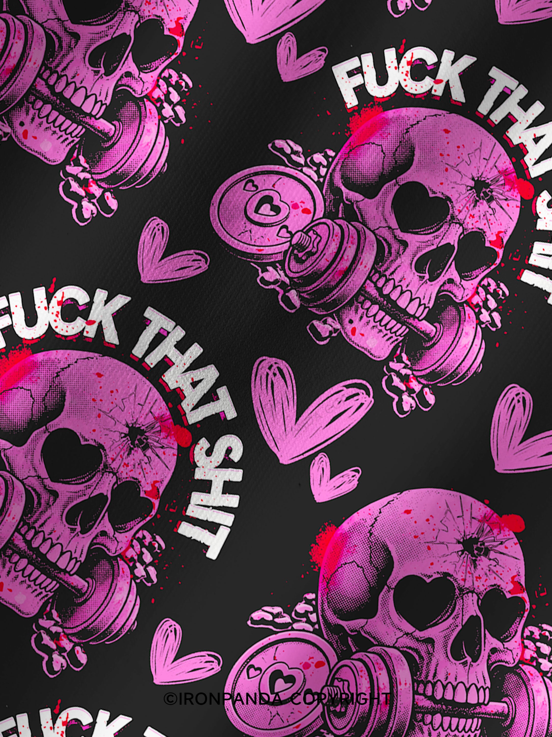 FUCK THAT SHIT Print Printed Yoga Shorts