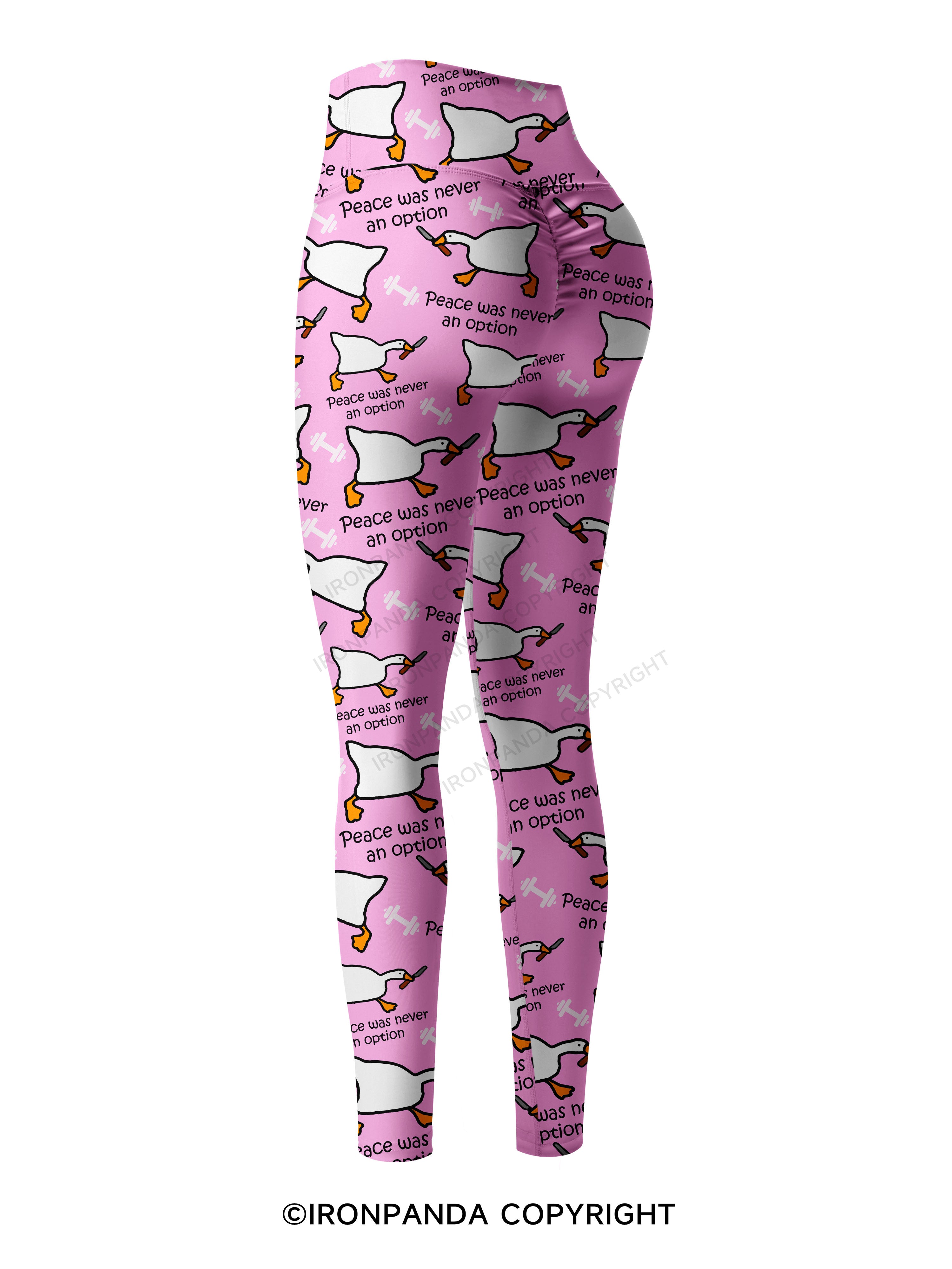 peace was never an option Printed Yoga Pants