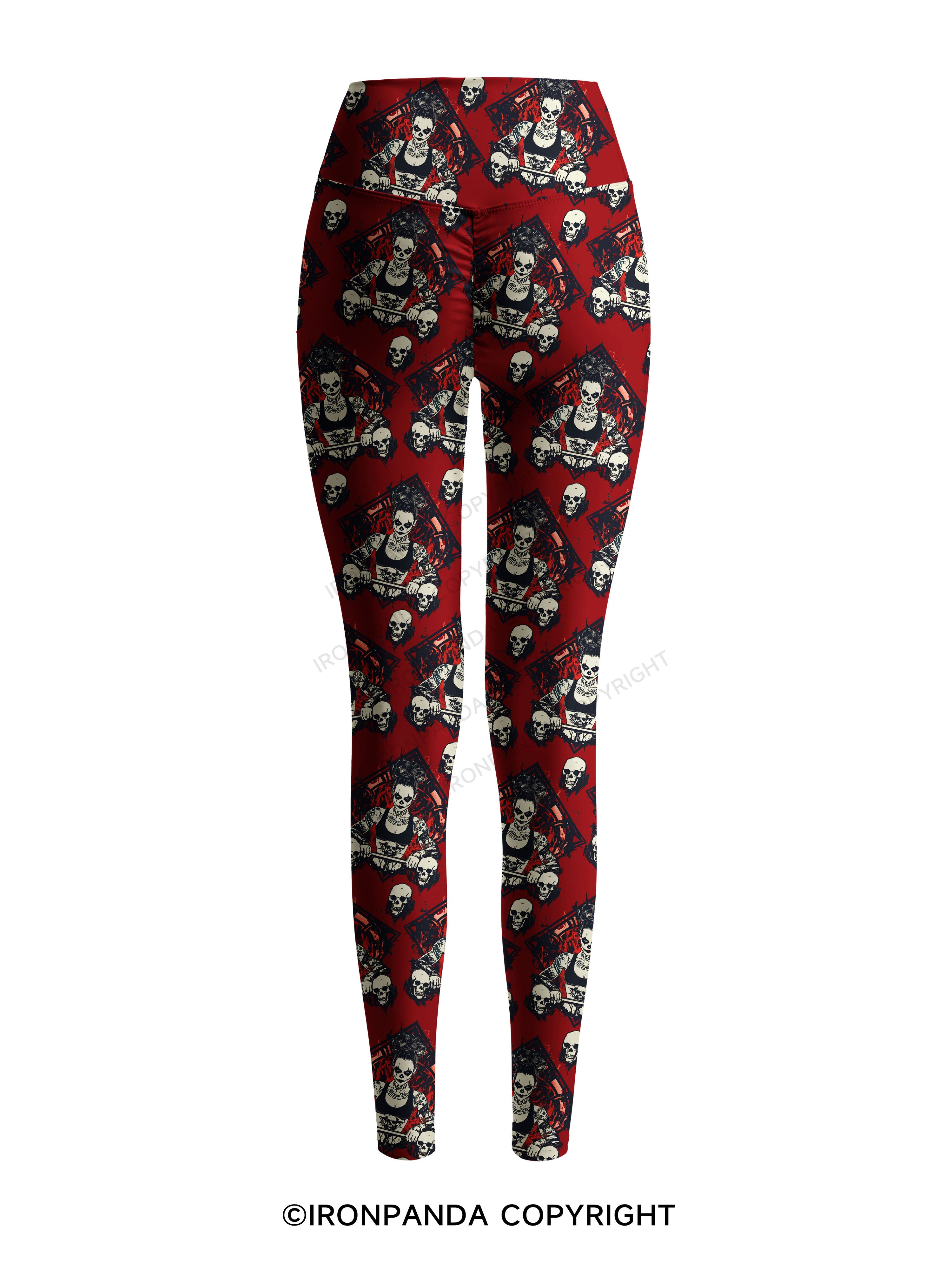 HEAVY LIFTS, DARK VIBES Printed Yoga Pants