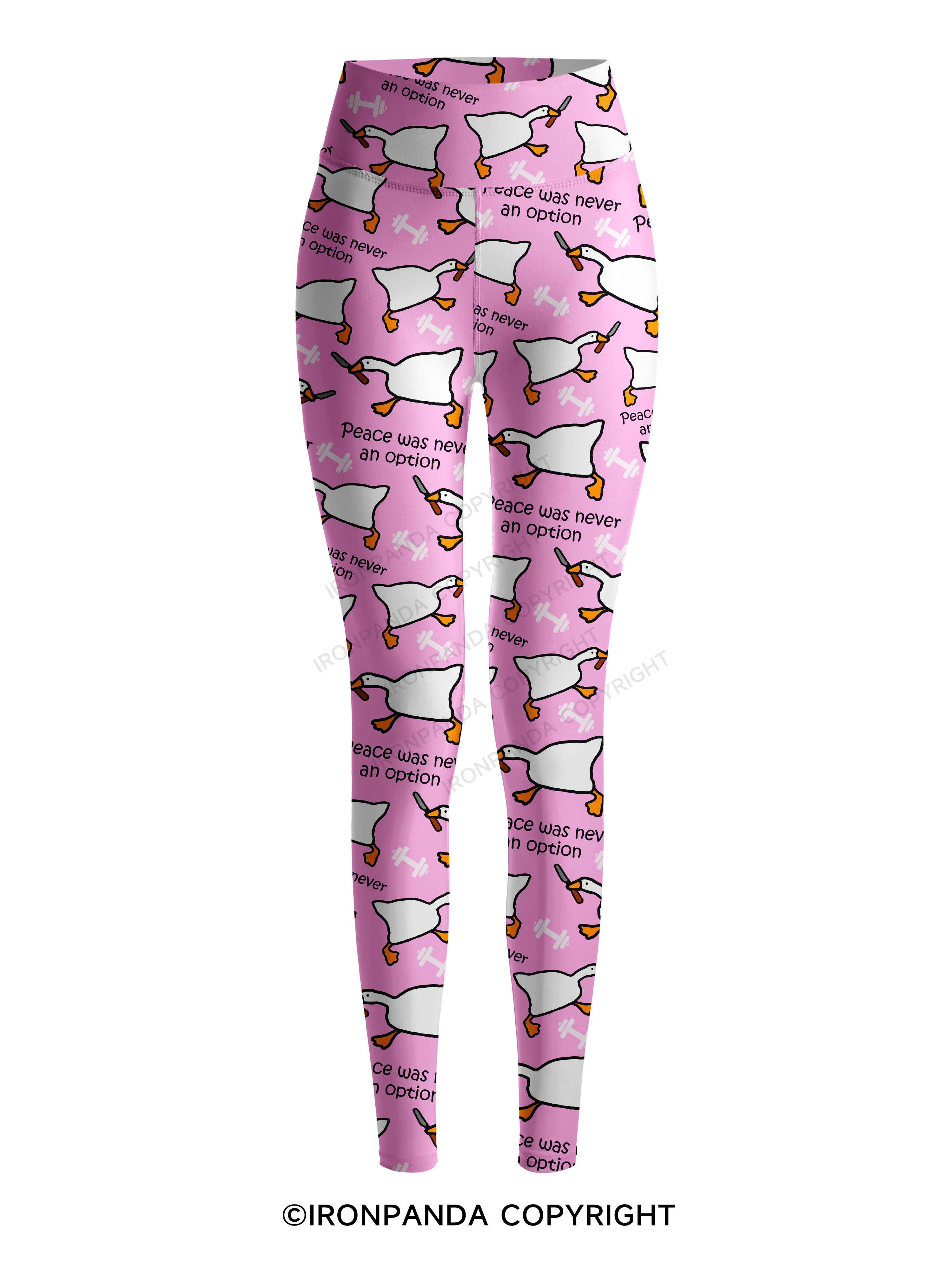 peace was never an option Printed Yoga Pants