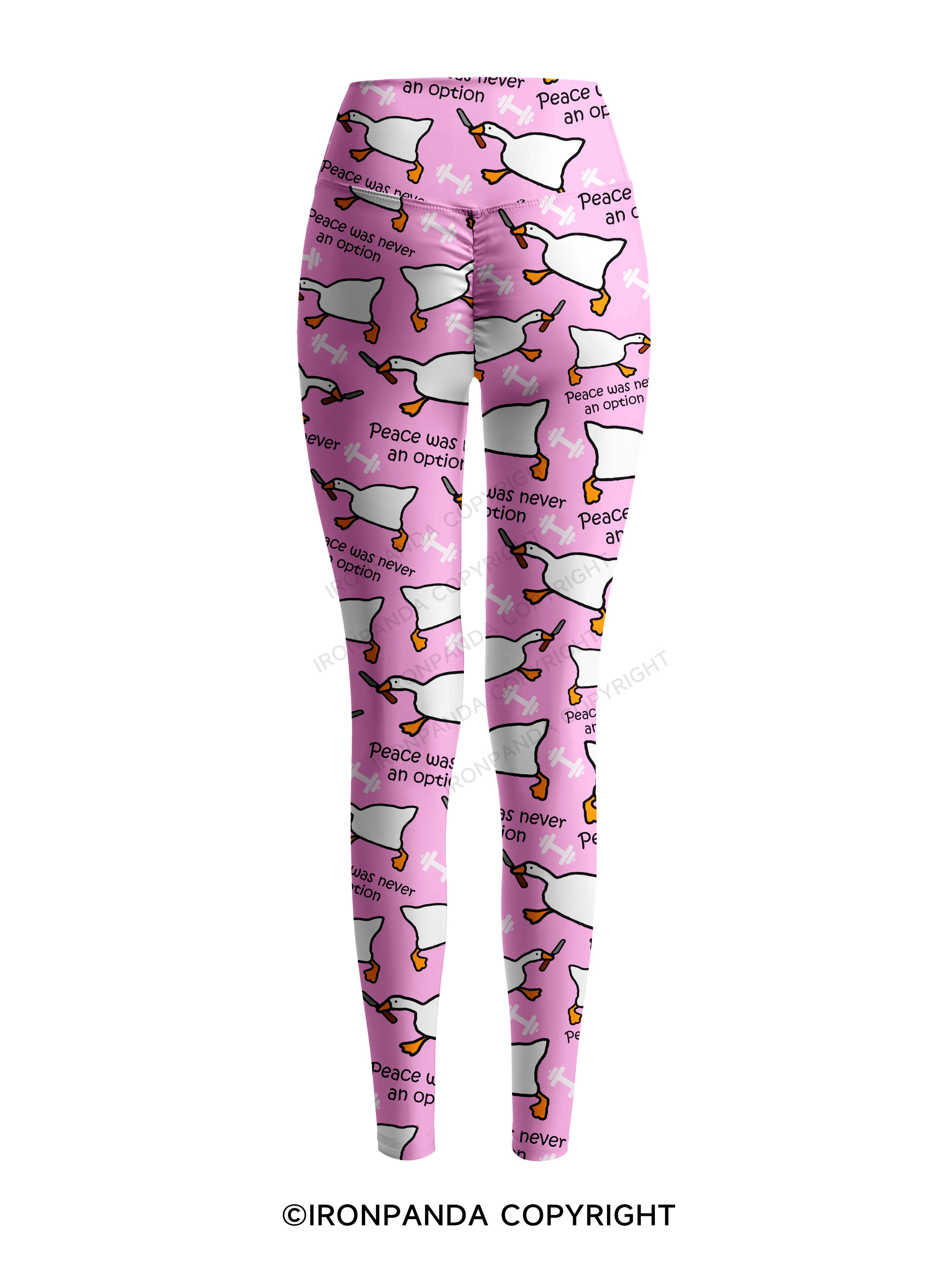 peace was never an option Printed Yoga Pants