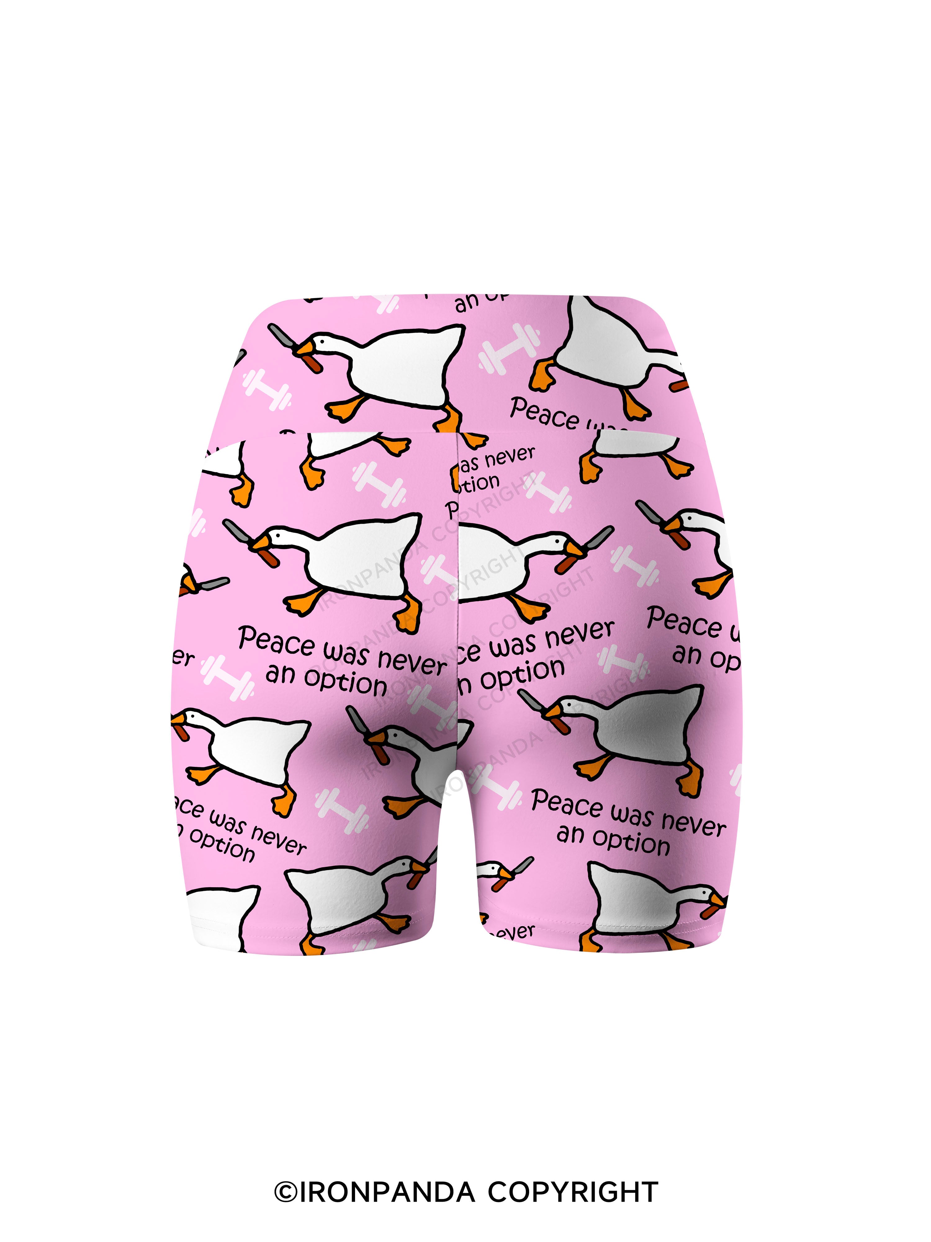 peace was never an option Printed Yoga Cycling Shorts