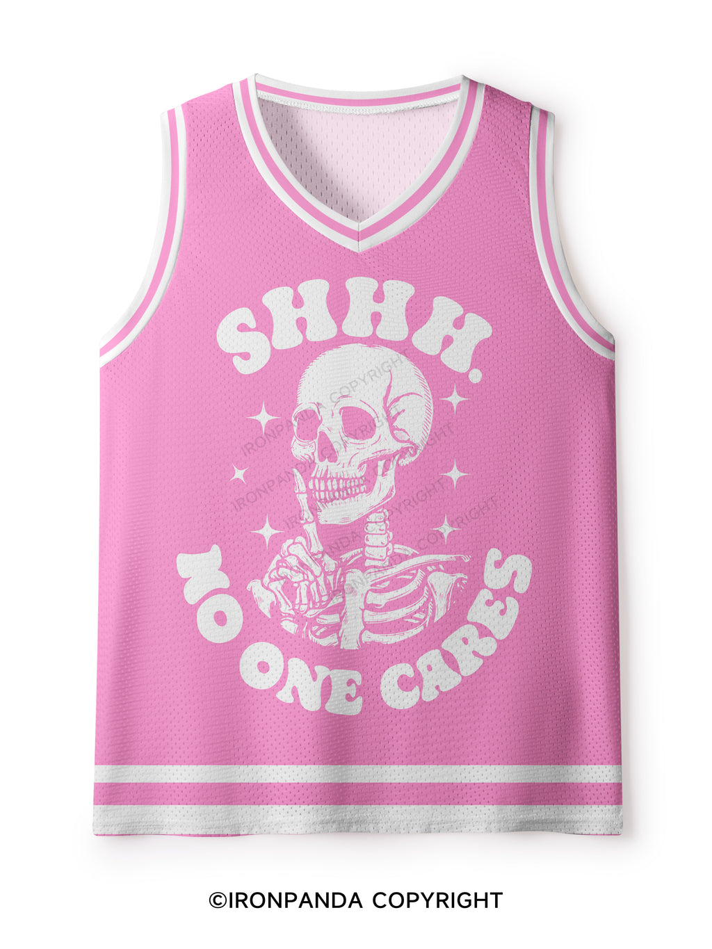 SHHH NO ONE CARES Mesh Tank Top