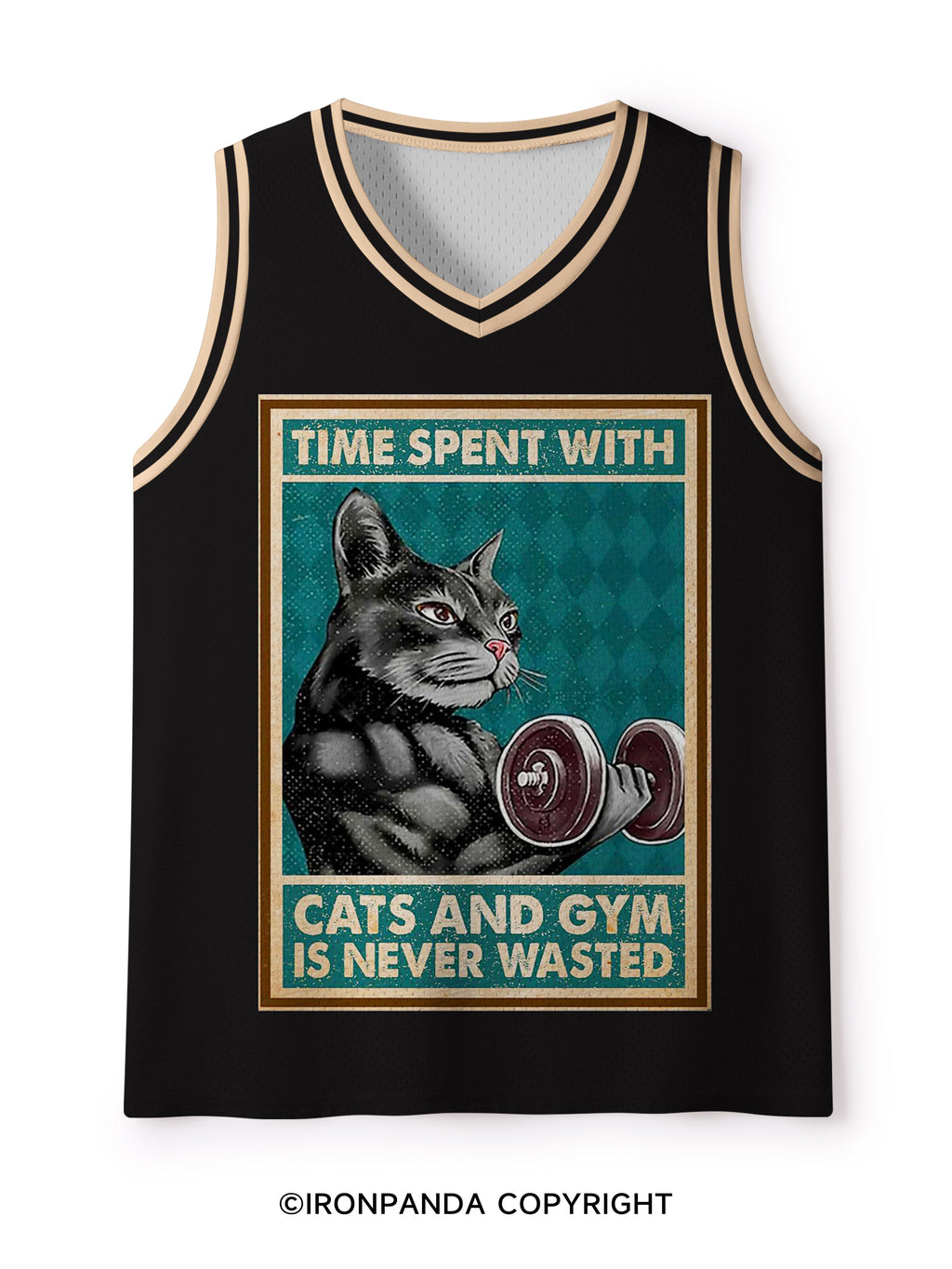 Time Spent with Cats and Gym Is Never Mesh Tank Top