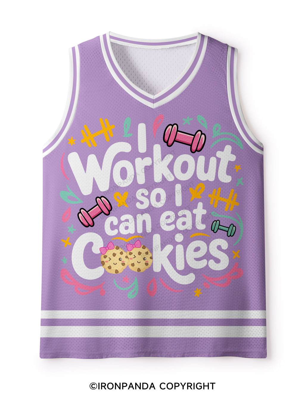 I Workout So I Can Eat Cookies Mesh Tank Top