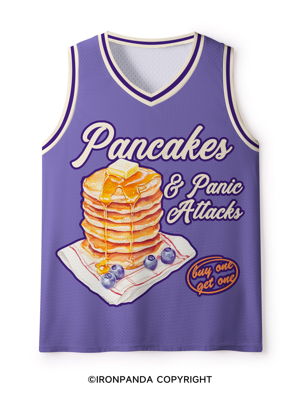 Pancakes & Panic Attacks Mesh Tank Top
