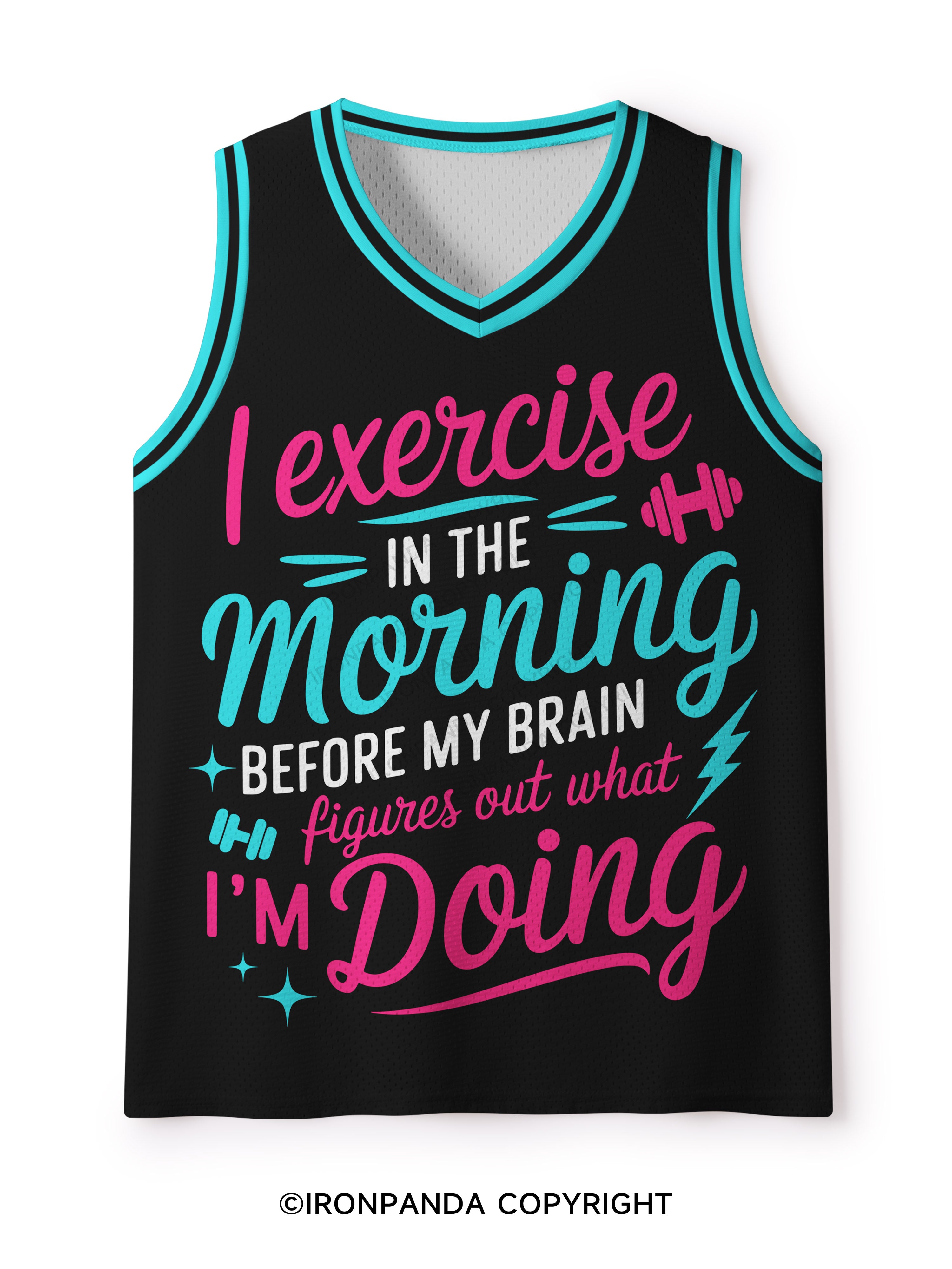 I EXERCISE IN THE MORNING GYM Mesh Tank Top