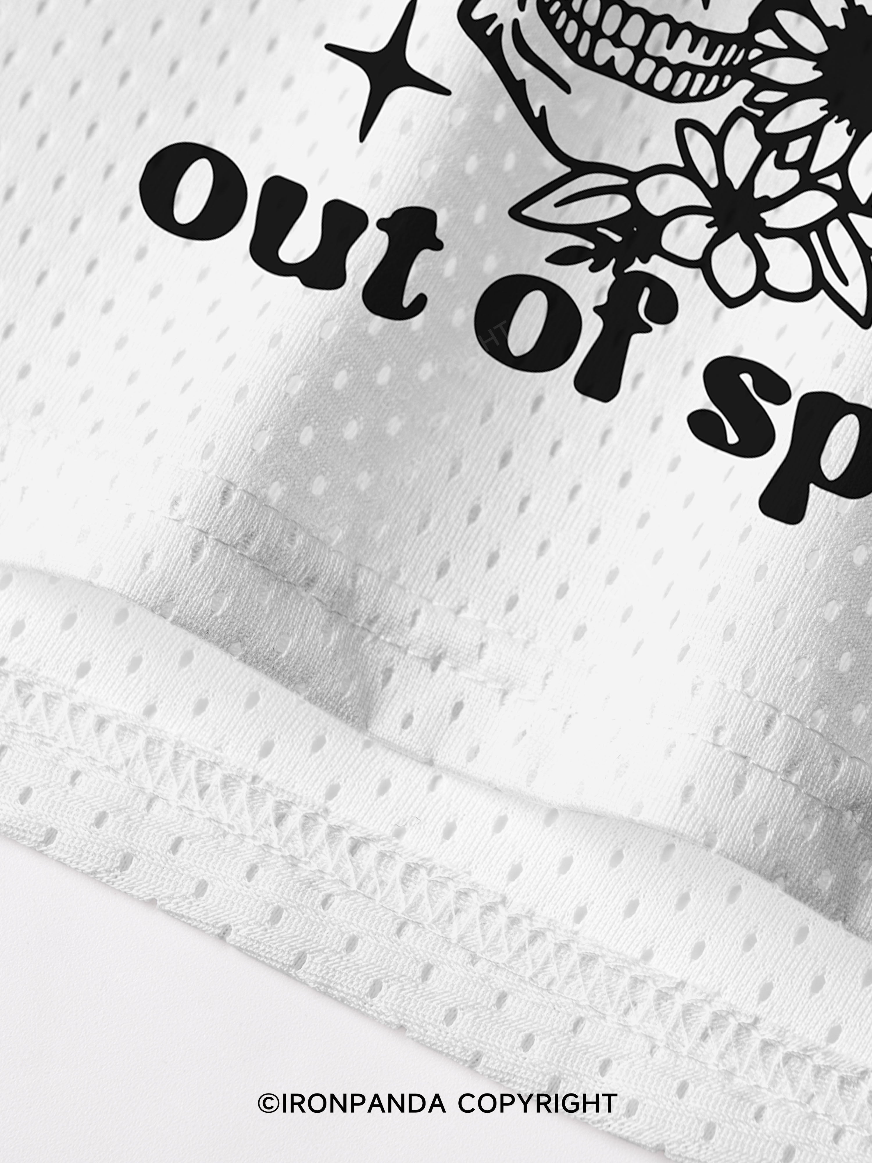 SURVIVING PURELY OUT OF SPITE FUNNY SKULL Mesh Tank Top